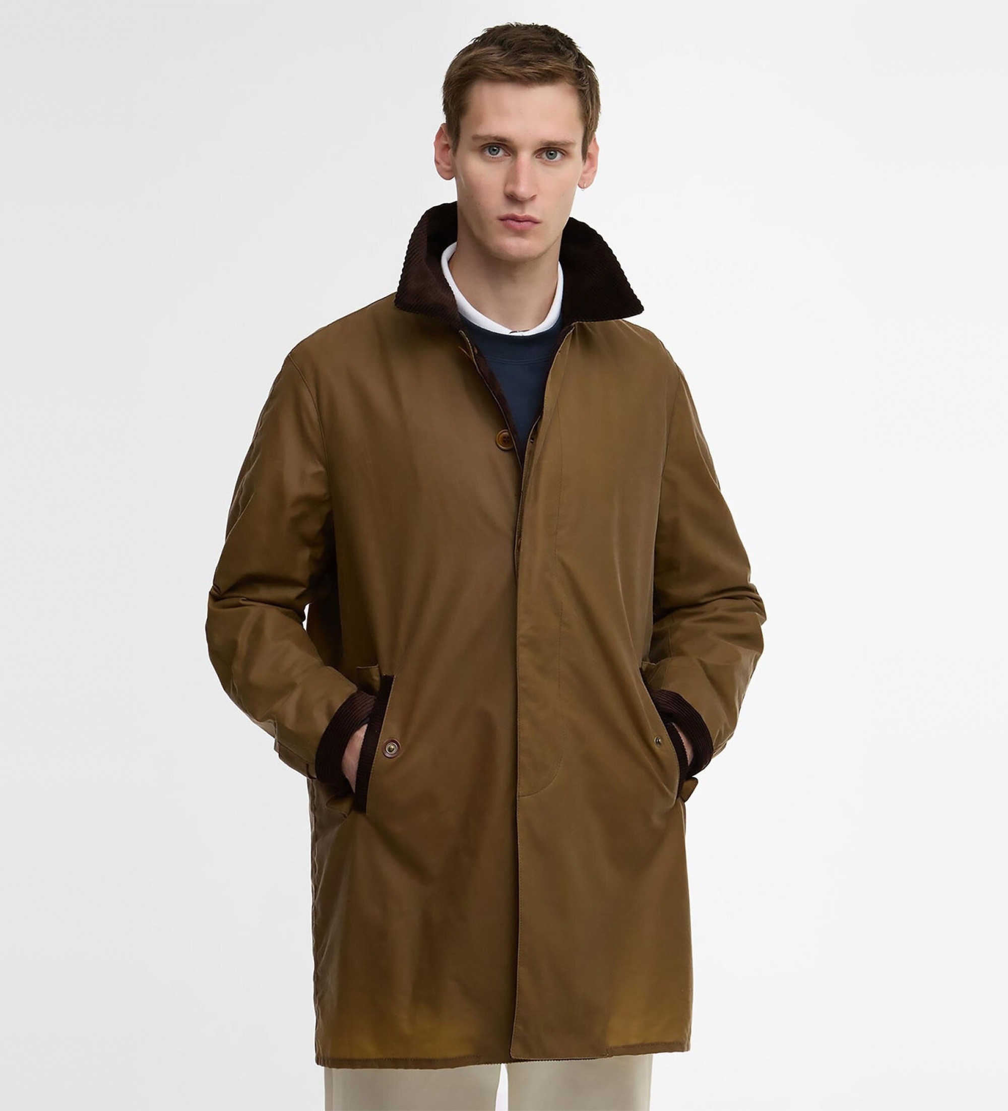 Baracuta für Herren. BRCPS1157UT2743 Barbour x Tyne gewachstem Mantel braun (M), Lässig, Baumwolle