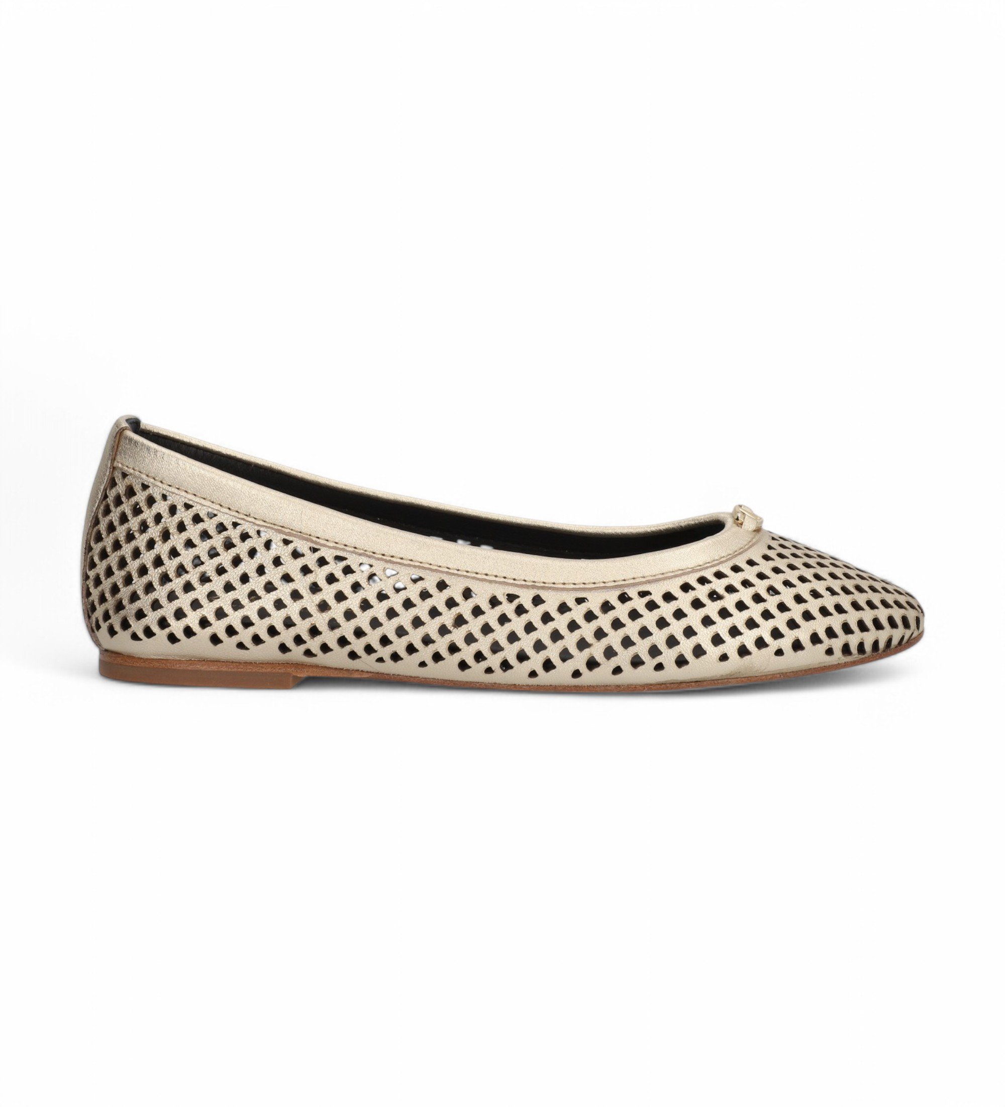Alpe für Damen. 541861 Goldene Liss Leder Ballerinas (39), Wohnung, Keine, Lässig