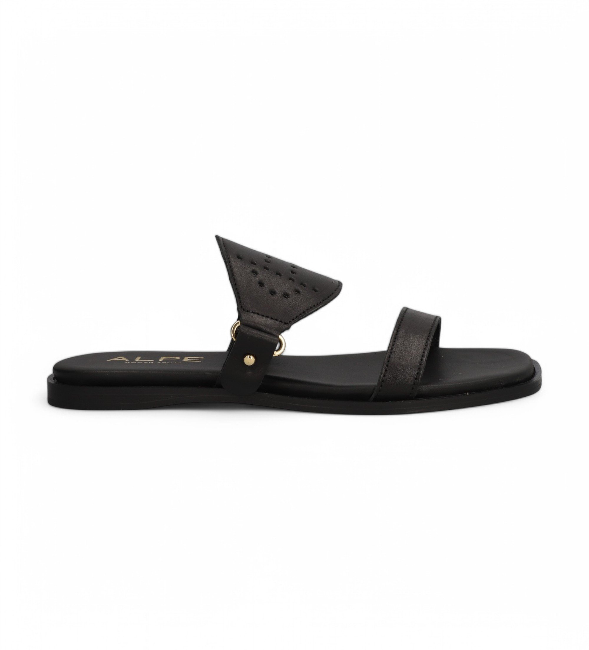 Alpe für Damen. 546708 Sheila Leder Sandalen schwarz (36), Wohnung, Keine, Lässig
