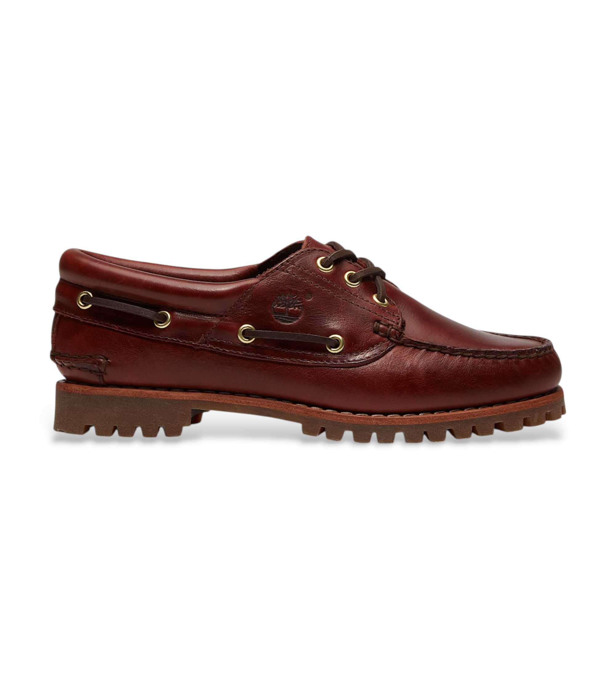 Timberland für Damen. TB0A19VAD571 Authentic Bootsschuhe aus braunem Leder (36 W), Wohnung, Schnürsenkel, Lässig, Klassisch