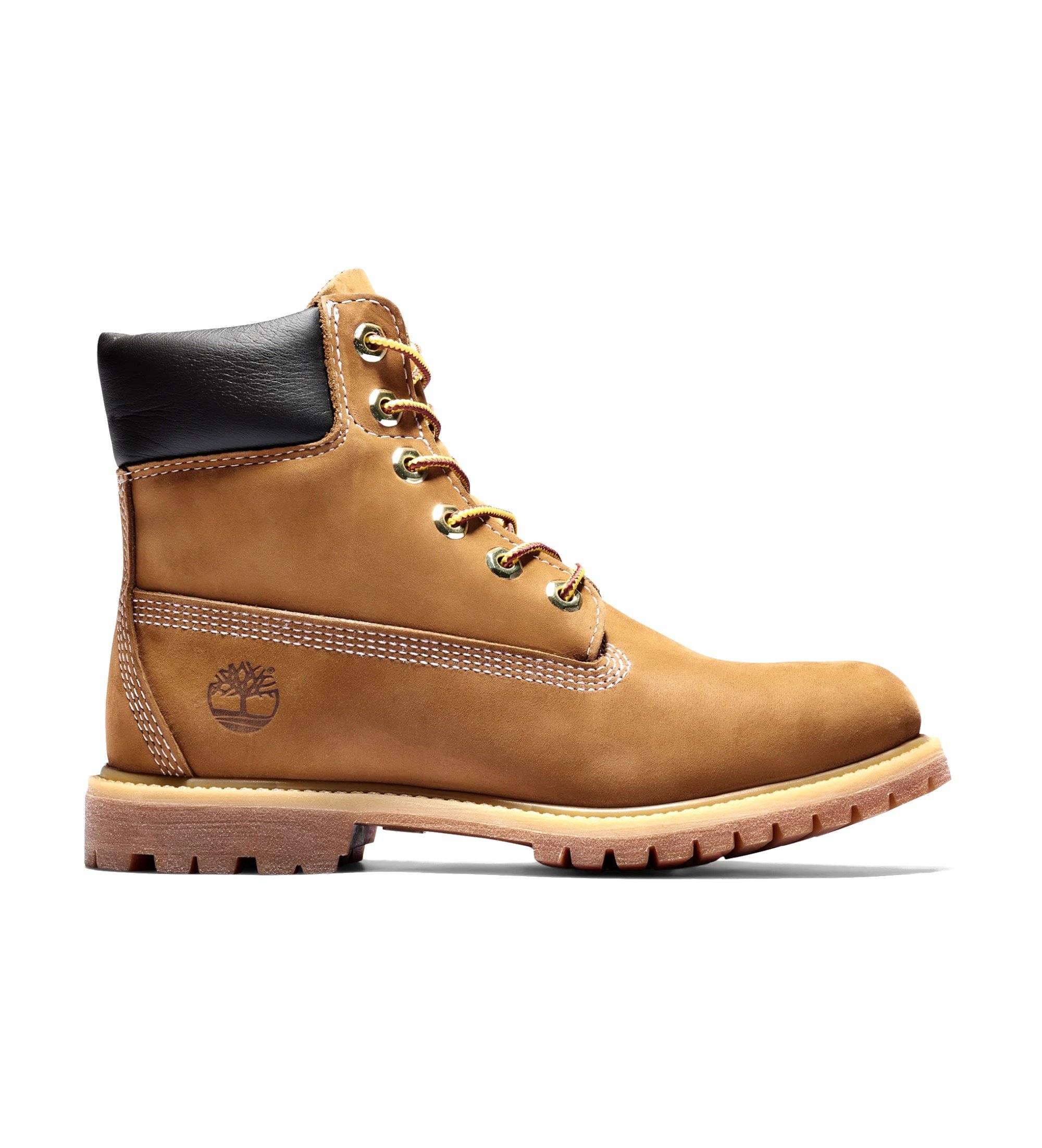 Timberland für Damen. TB1103602141 Premium 6 Wasserdichte Lederstiefel braun (37), Wohnung, 1 bis 3 cm, Schnürsenkel, Lässig