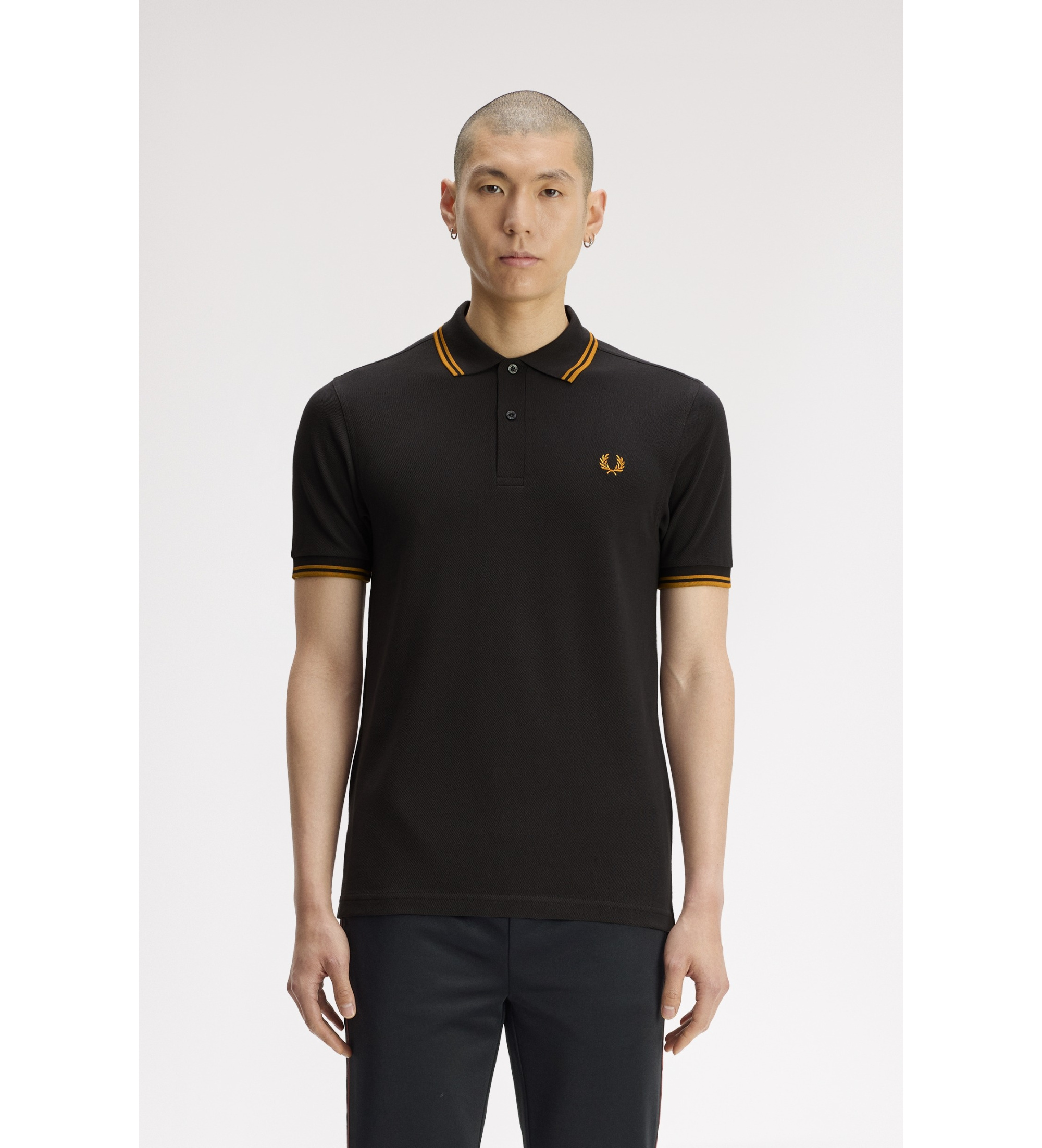 Fred Perry für Herren. M3600 Polo M3600 schwarz (L), Lässig, Baumwolle, Kurzarm