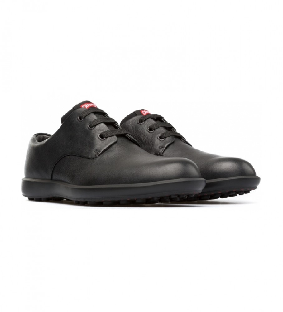 Campervoor mannen. 18637-035 Atom Werkschoenen zwart (41), Leer, Plat, Veters, Casual, Klassiek