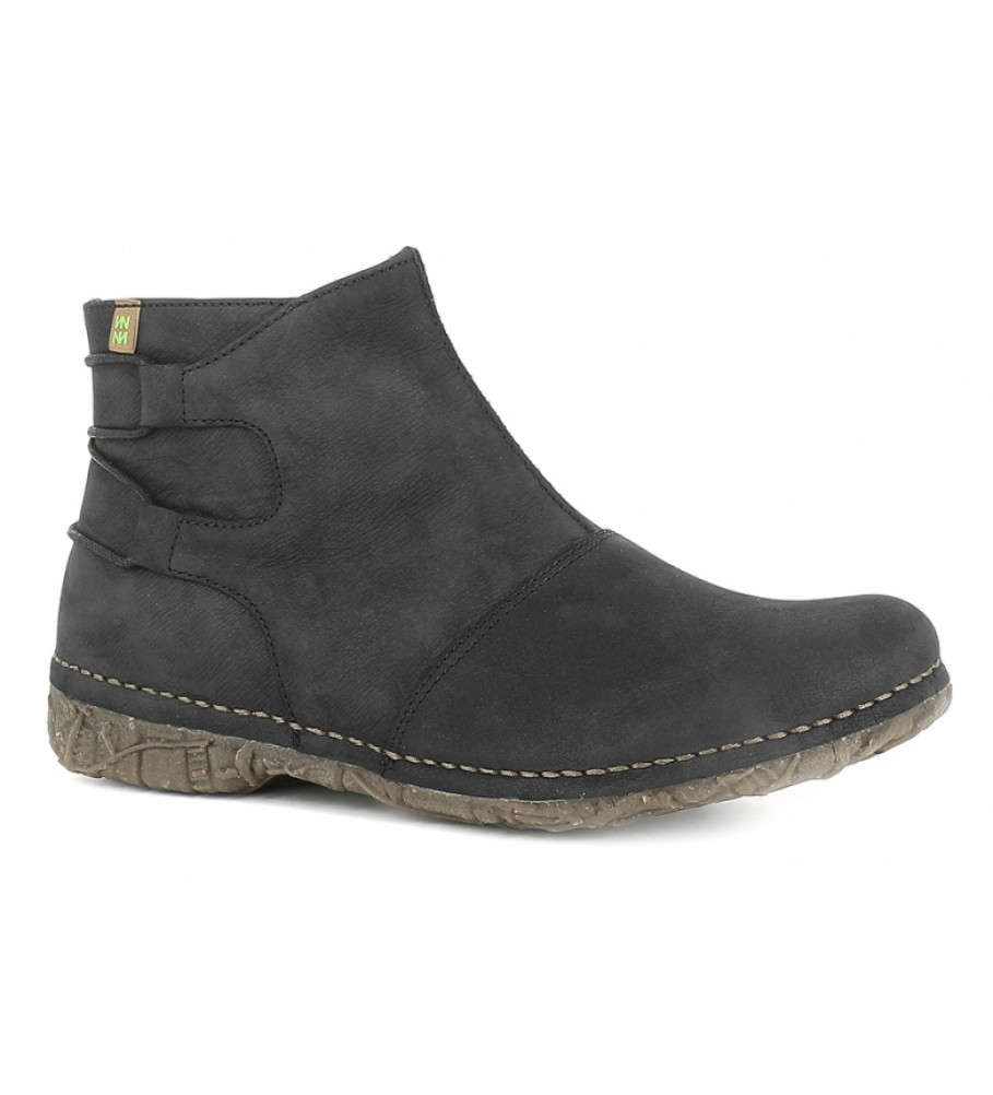 El Naturalista für Damen. 2N9171010005_001 Lederstiefeletten N917 Angkor grau (37), 1 bis 3 cm, Reißverschluss, Lässig