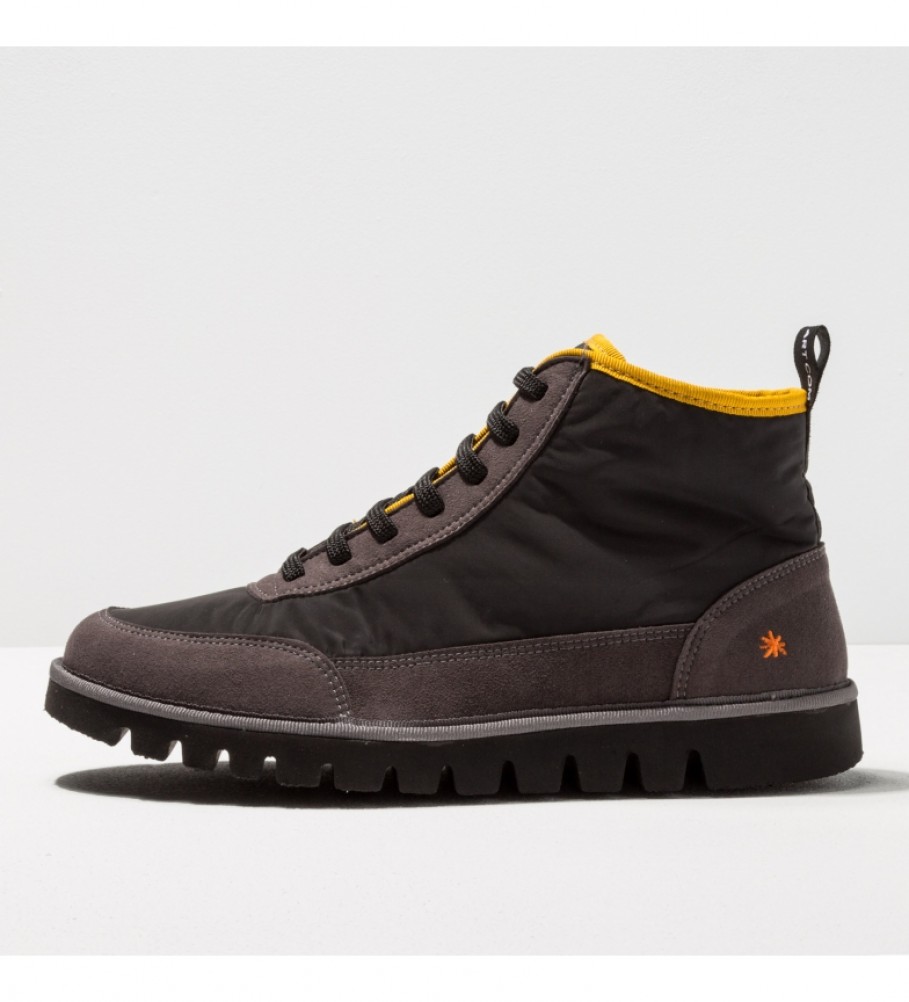 Art für Herren. 115851101003_001 Turnschuhe1585 Ontario schwarz (38), Leder, Wohnung, Nobuck, Schnürsenkel, Lässig