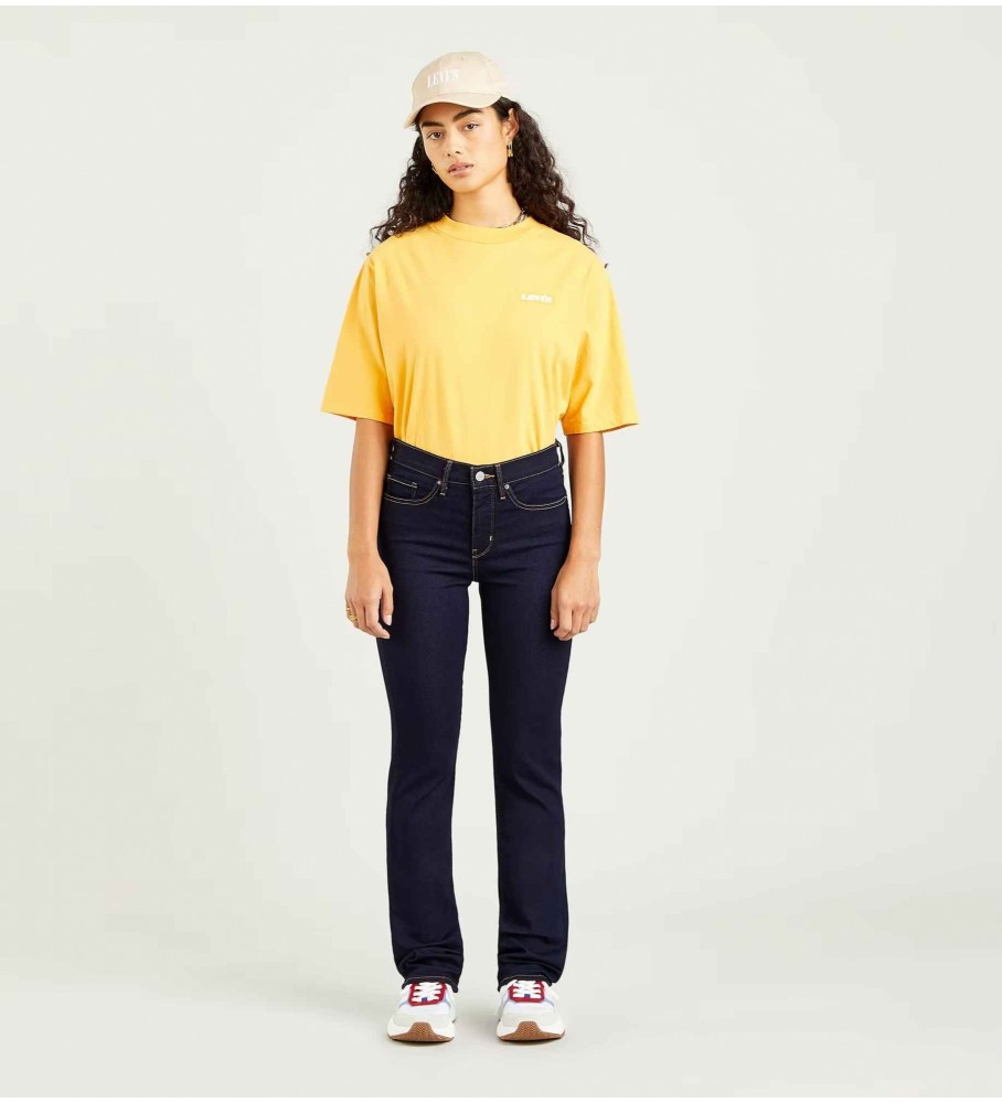Levi's für Damen. 19631-0001 Jeans Gerade Moulder 314 navy (27/32), Lässig, Baumwolle, Denim, Marine