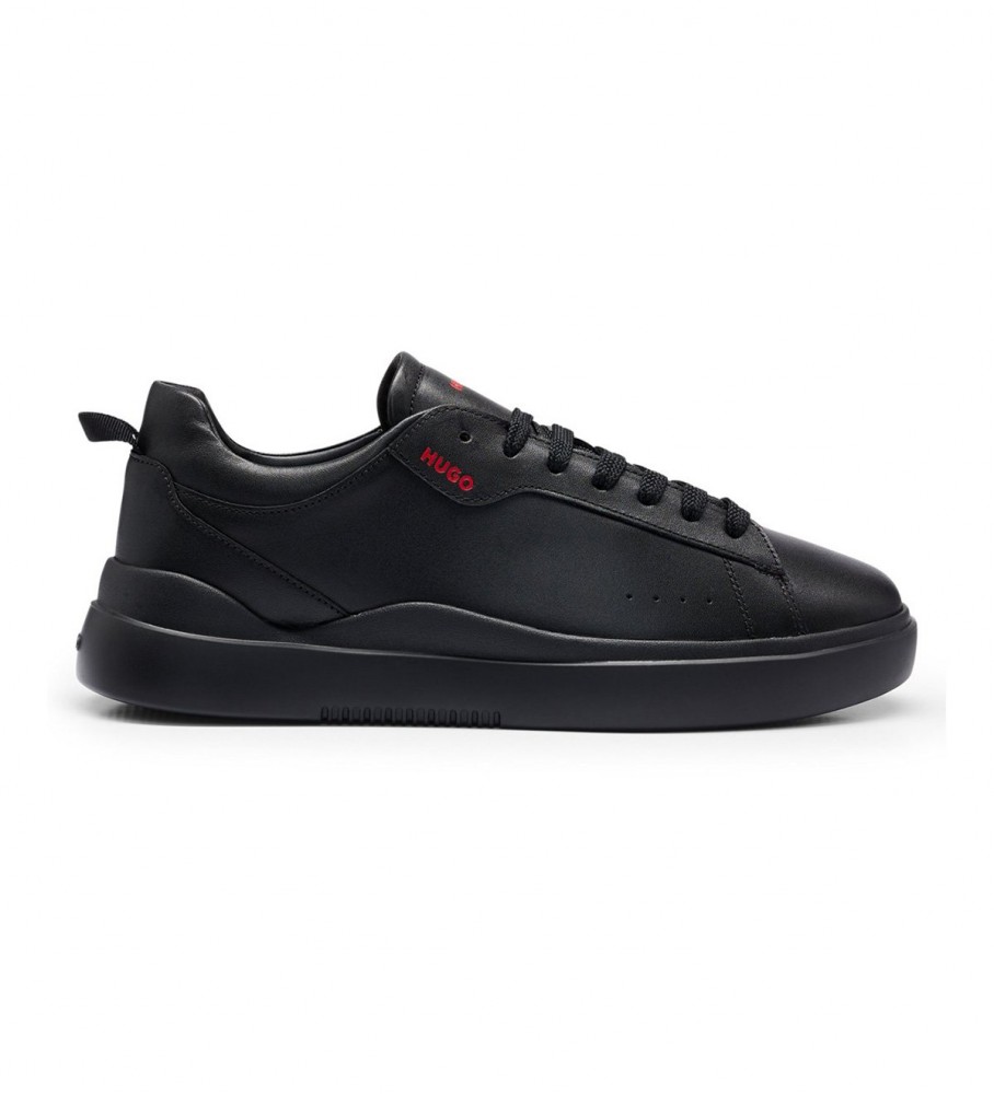 HUGO für Herren. 50499261 Blake Leder Sneakers schwarz (46), Wohnung, Schnürsenkel, Lässig