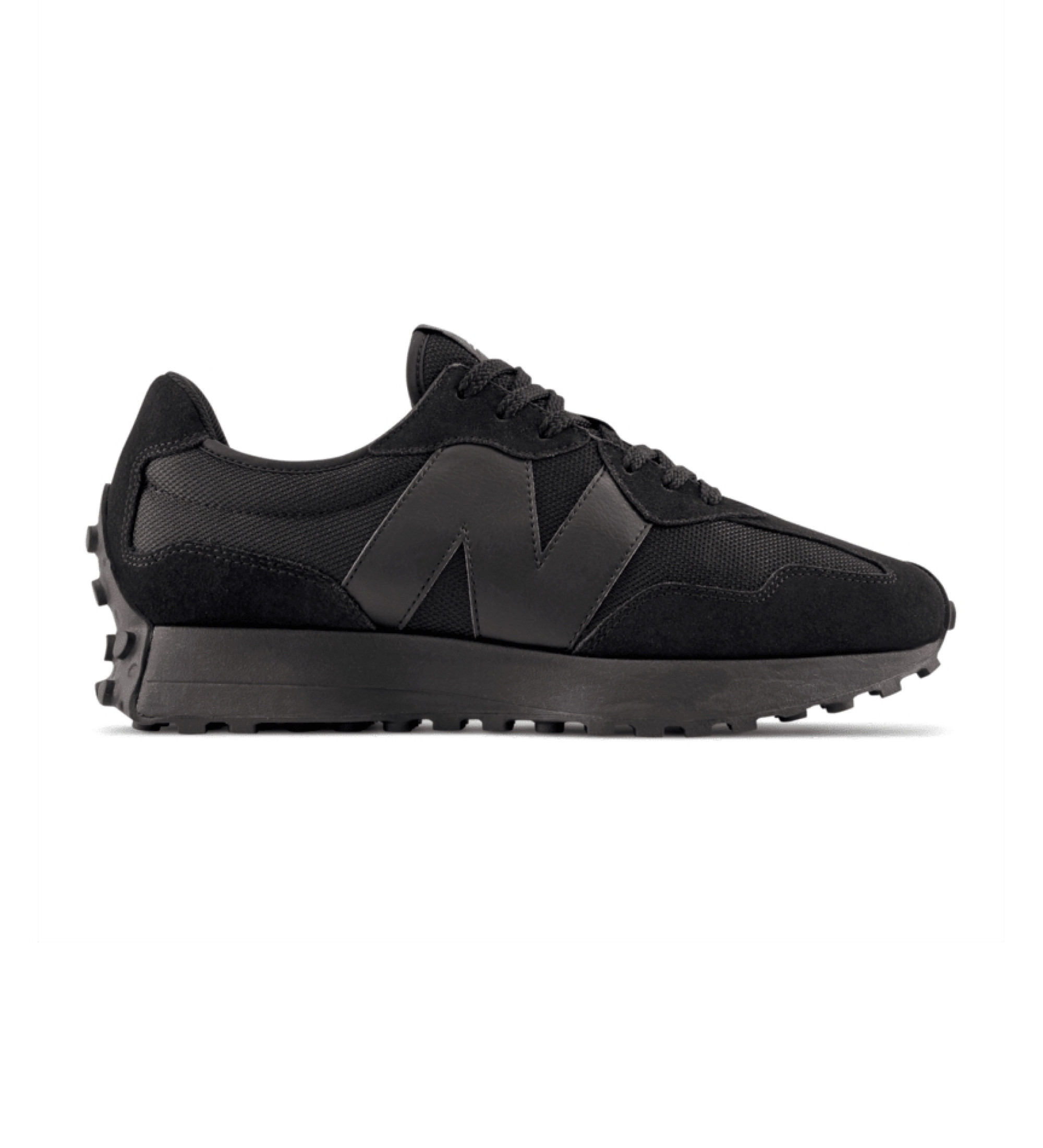 New Balance für Herren. MS327V1 Leder Turnschuhe 327 schwarz (45), Wohnung, Schnürsenkel, Lässig