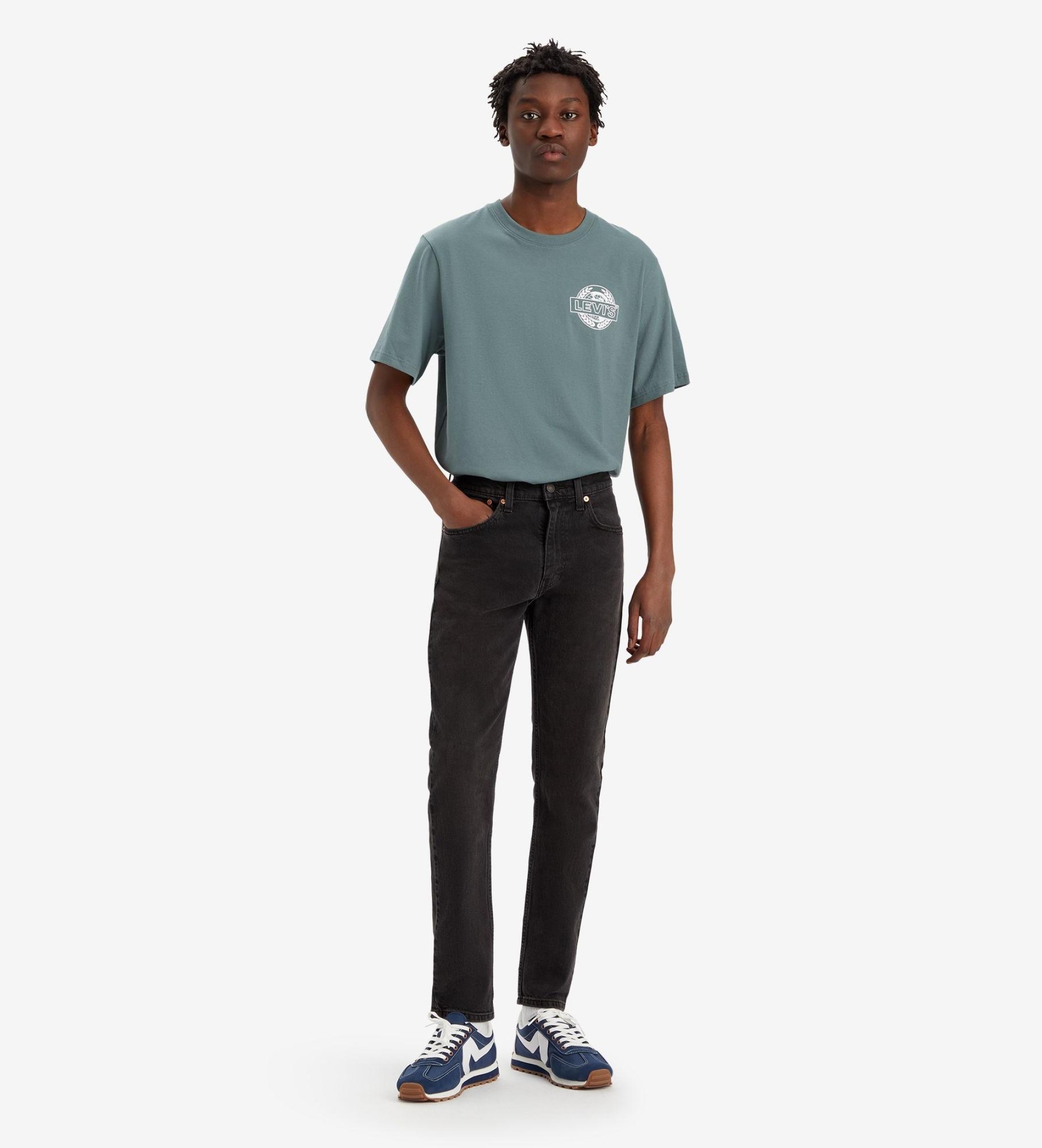 Levi's für Herren. A7222-0003 Jeans 515 Tapered Slim Fit schwarz (33/32), Lässig, Baumwolle, Denim