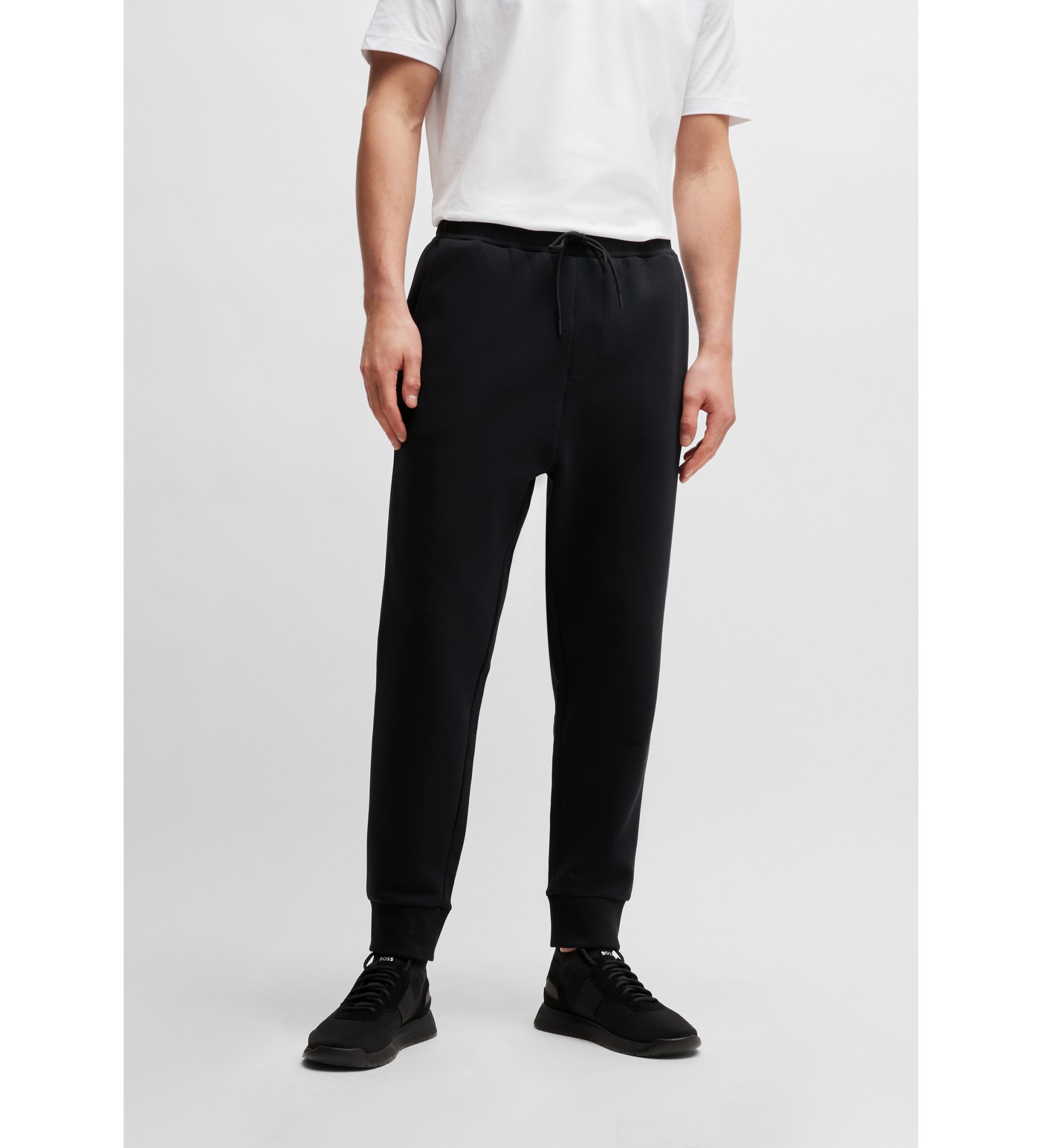 BOSS für Herren. 50506141 Hadiko Hose schwarz (L), Lässig, Baumwolle