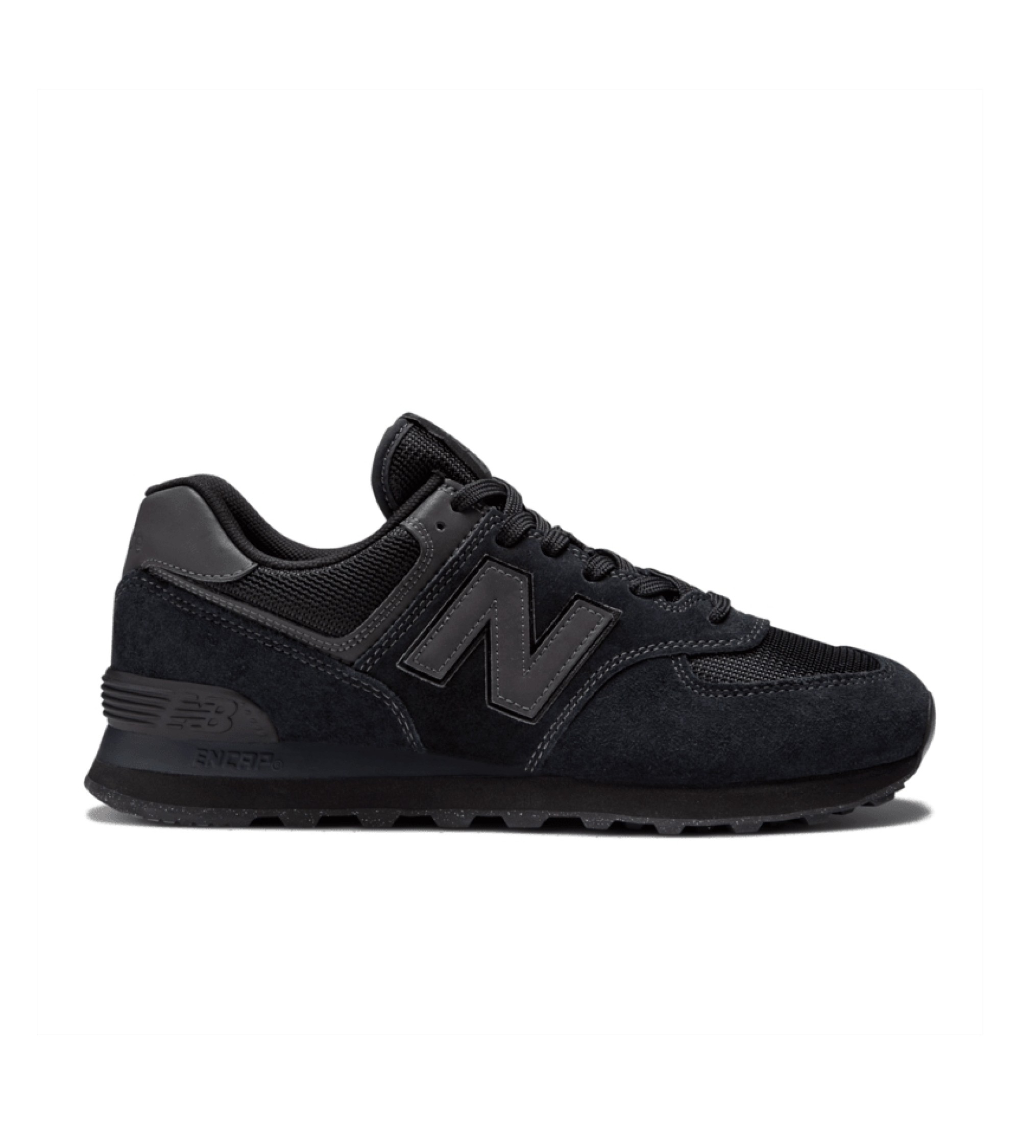 New Balance für Herren. ML574V3 Turnschuhe 574 Core schwarz (40), Leder, Wohnung, Schnürsenkel, Lässig