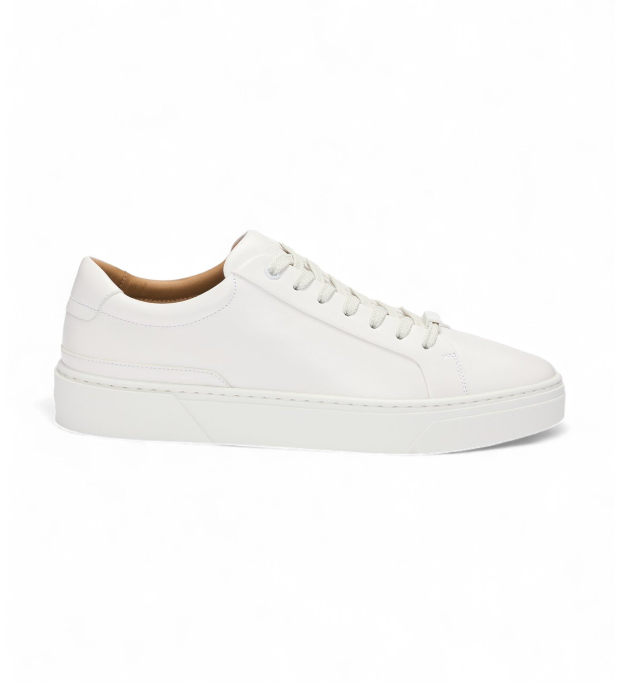 BOSS für Herren. 50536841 Gary Leder Turnschuhe weiß (46), Wohnung, Schnürsenkel, Lässig