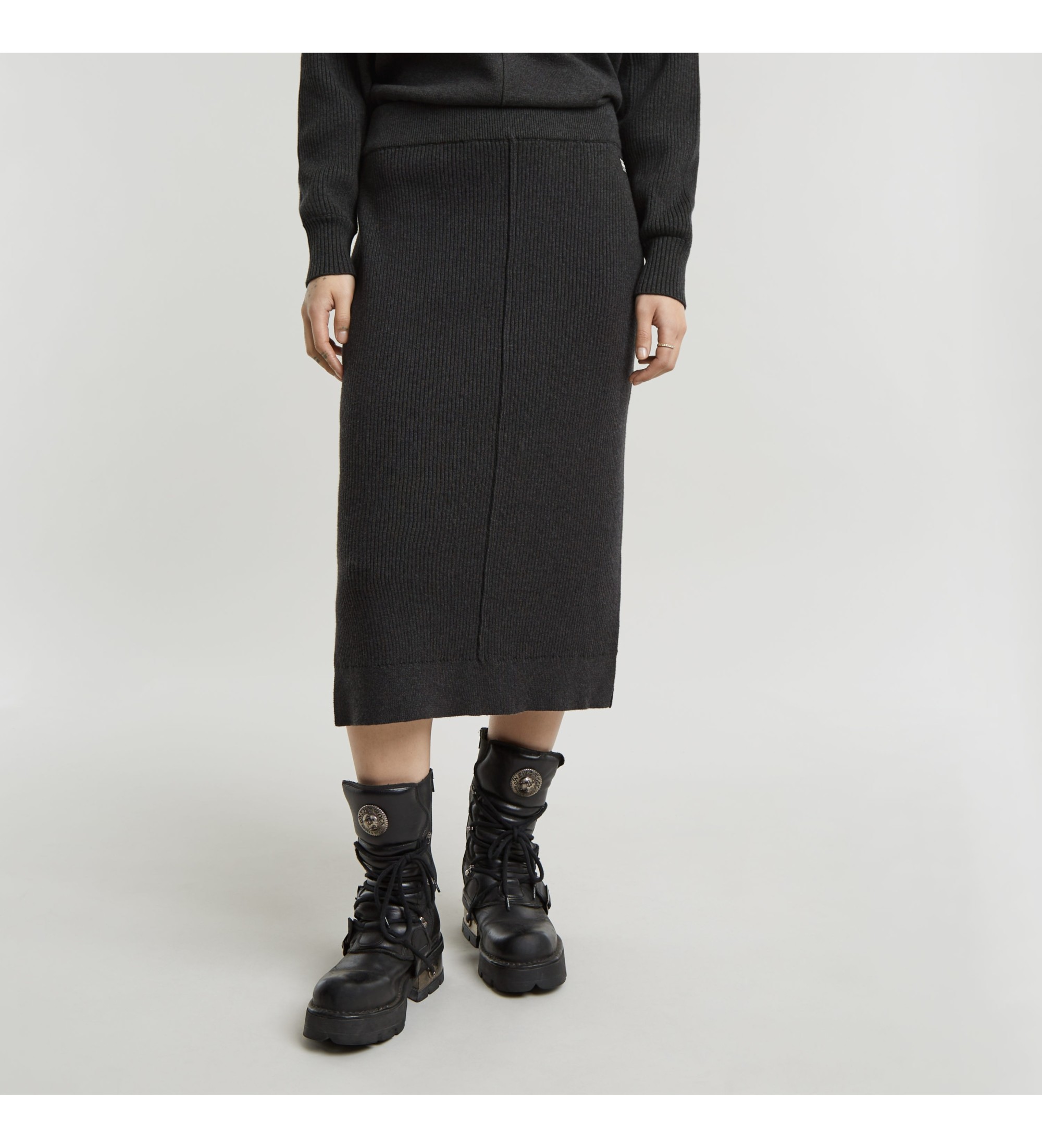 G-Star für Damen. D25857-D771-9119 Bleistift-Strickrock schwarz (XS), Lässig, Baumwolle