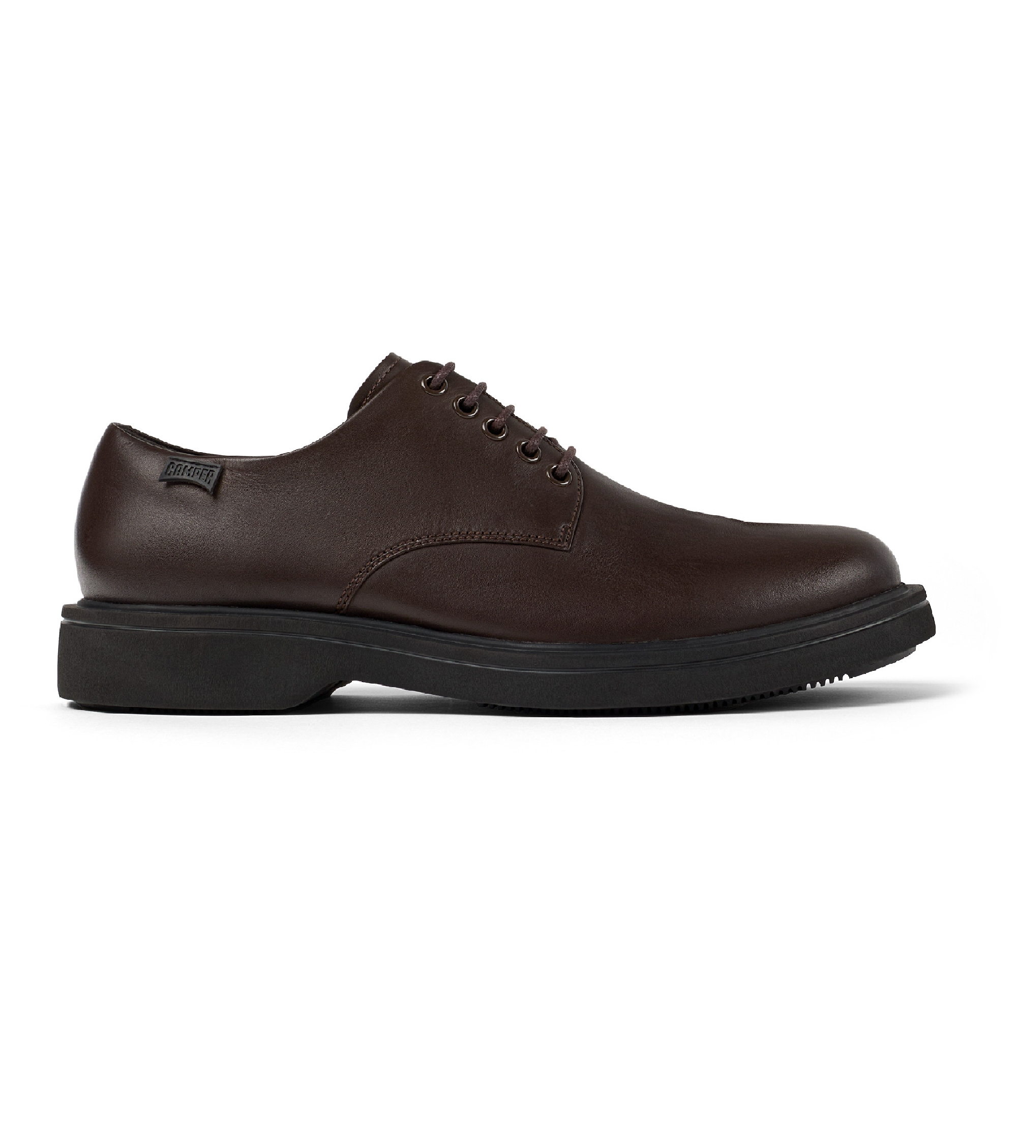 Campervoor mannen. K100998-002 Norman bruine leren schoenen (46), Leer, Plat, Veters, Casual