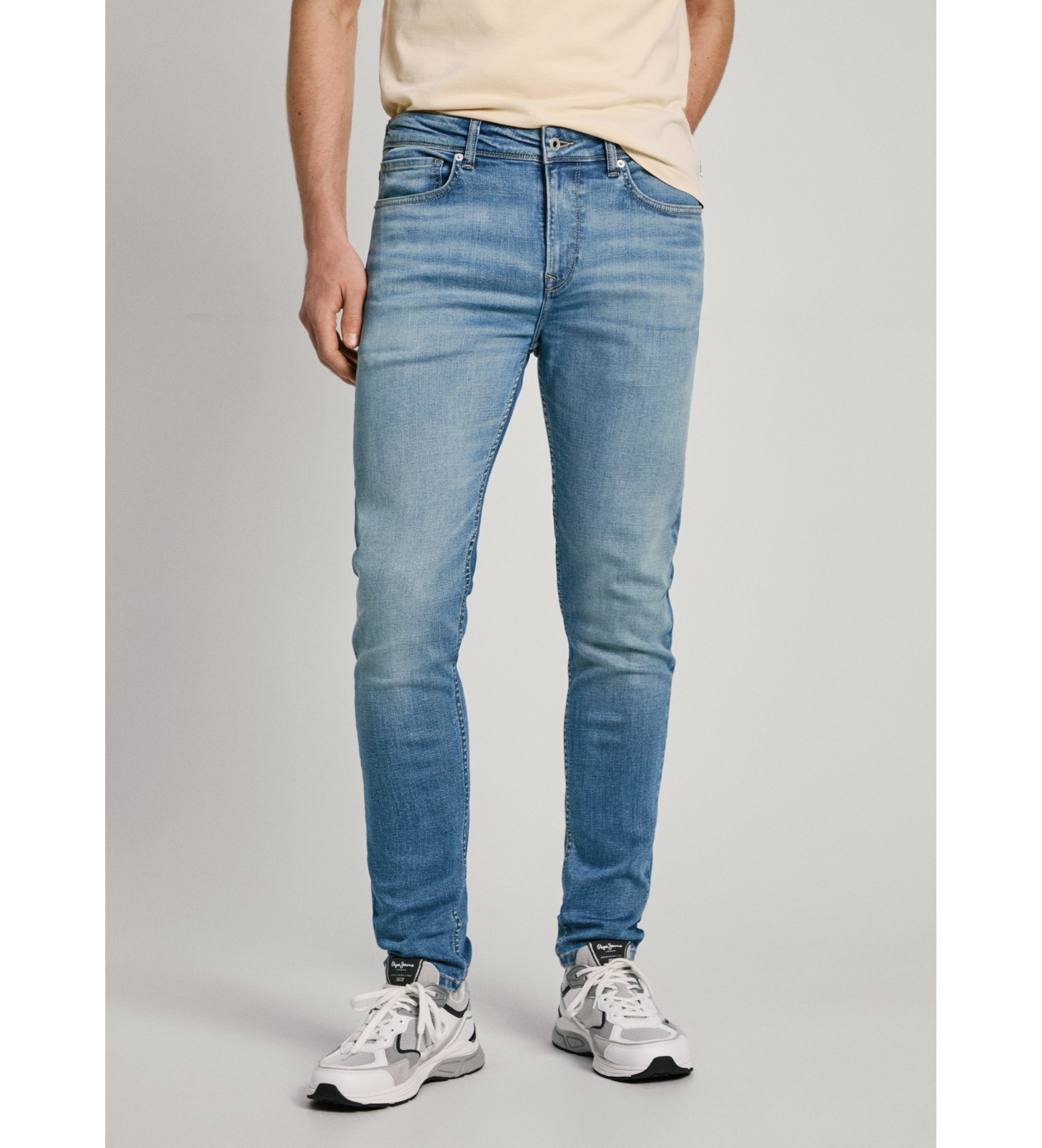 Pepe Jeans für Herren. PM207387HV0 Blaue Skinny-Jeans (28/30), Lässig, Baumwolle, Denim, Nachhaltig