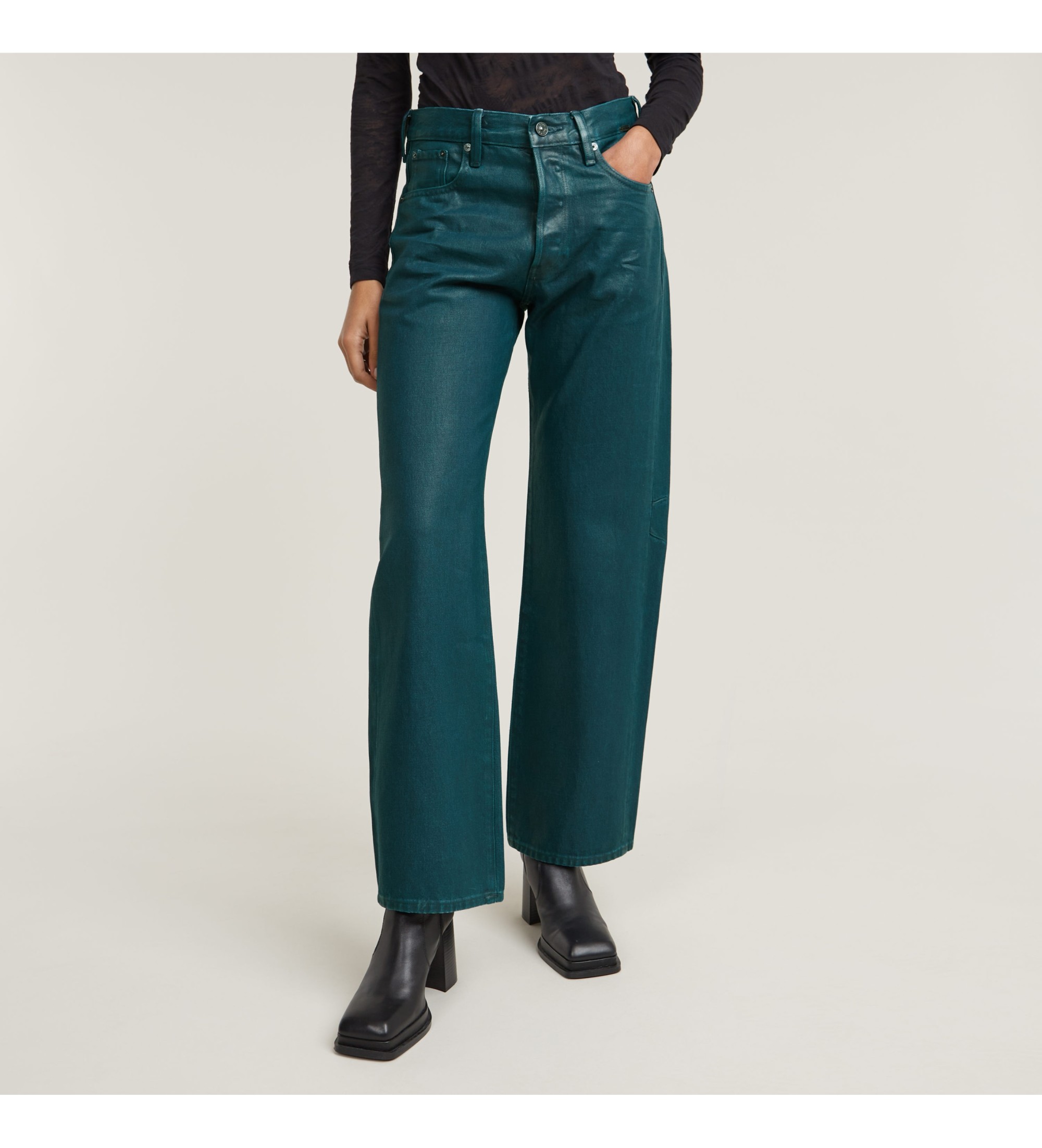 G-Star für Damen. D25372-D436-G760 Jeans Bowey 3D Boyfriend grün (28/30), Lässig, Denim, Bio-Baumwolle, Nachhaltig