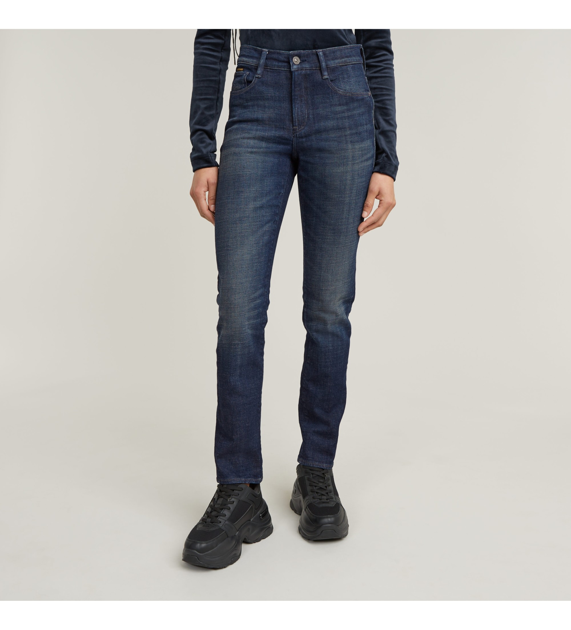 G-Star für Damen. D23638-D441-G800 Ace 2.0 Slim Straight Jeans (29/30), Blau, Lässig, Baumwolle, Denim