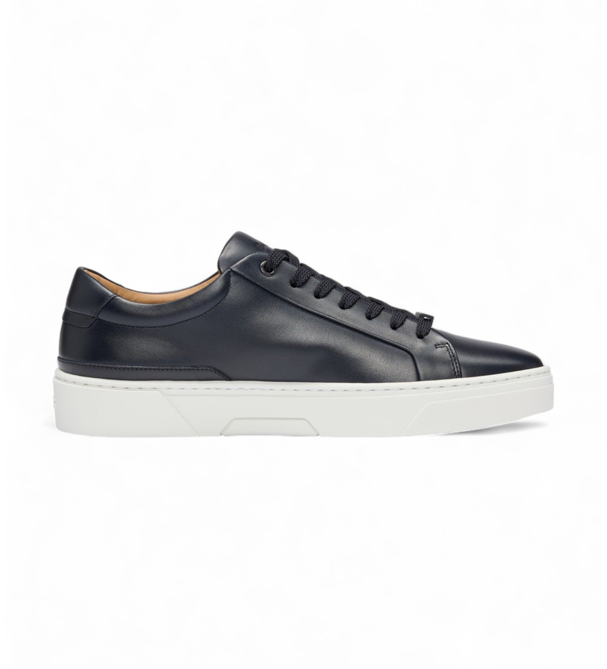BOSS für Herren. 50536841 Gary marineblaue Lederturnschuhe (45), Wohnung, Schnürsenkel, Lässig