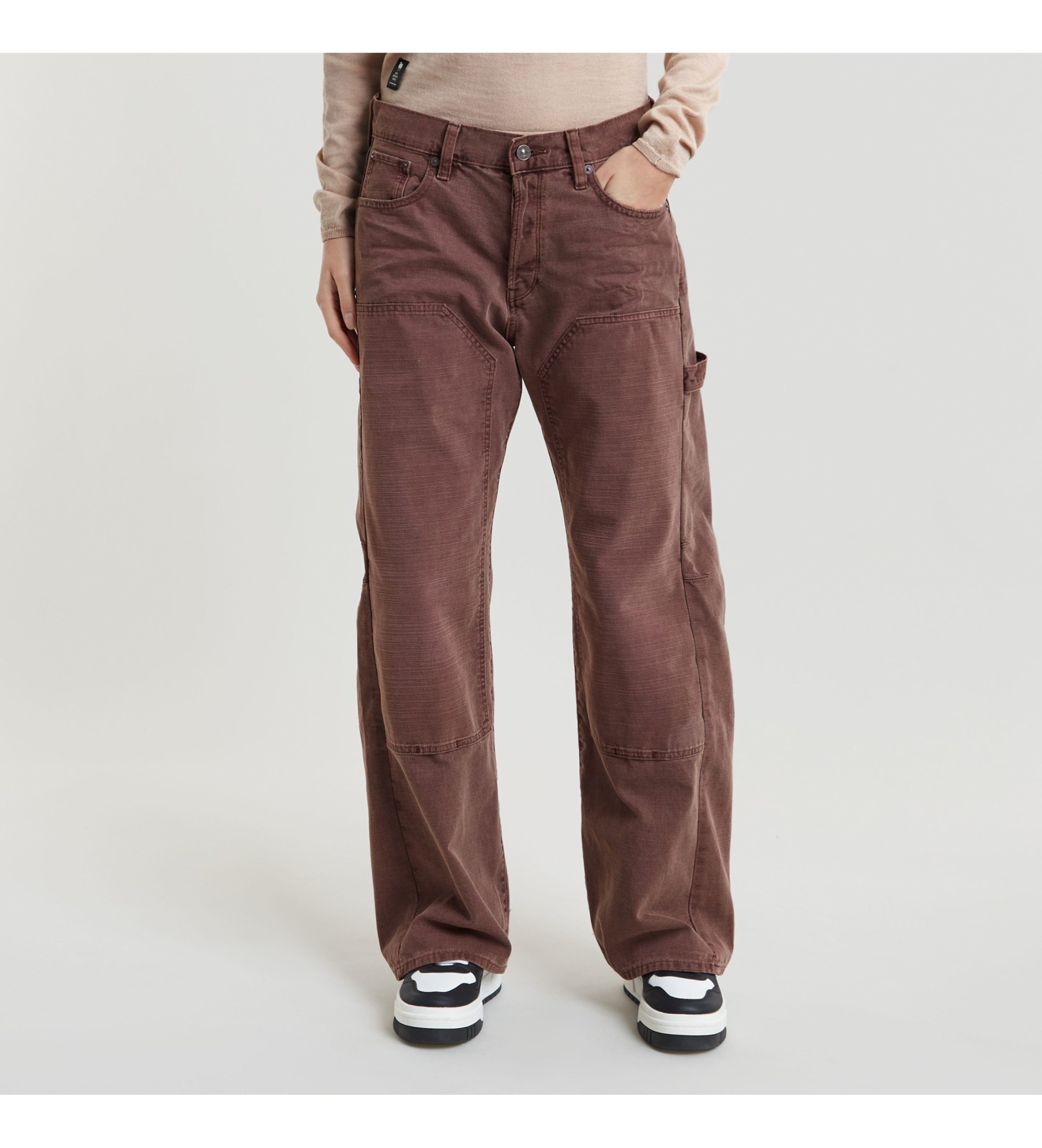 G-Star für Damen. D24354-D491-G824 Jeans Bowey 3D Carpenter Lose rotbraun (32/30), Lässig, Denim, Bio-Baumwolle, Nachhaltig