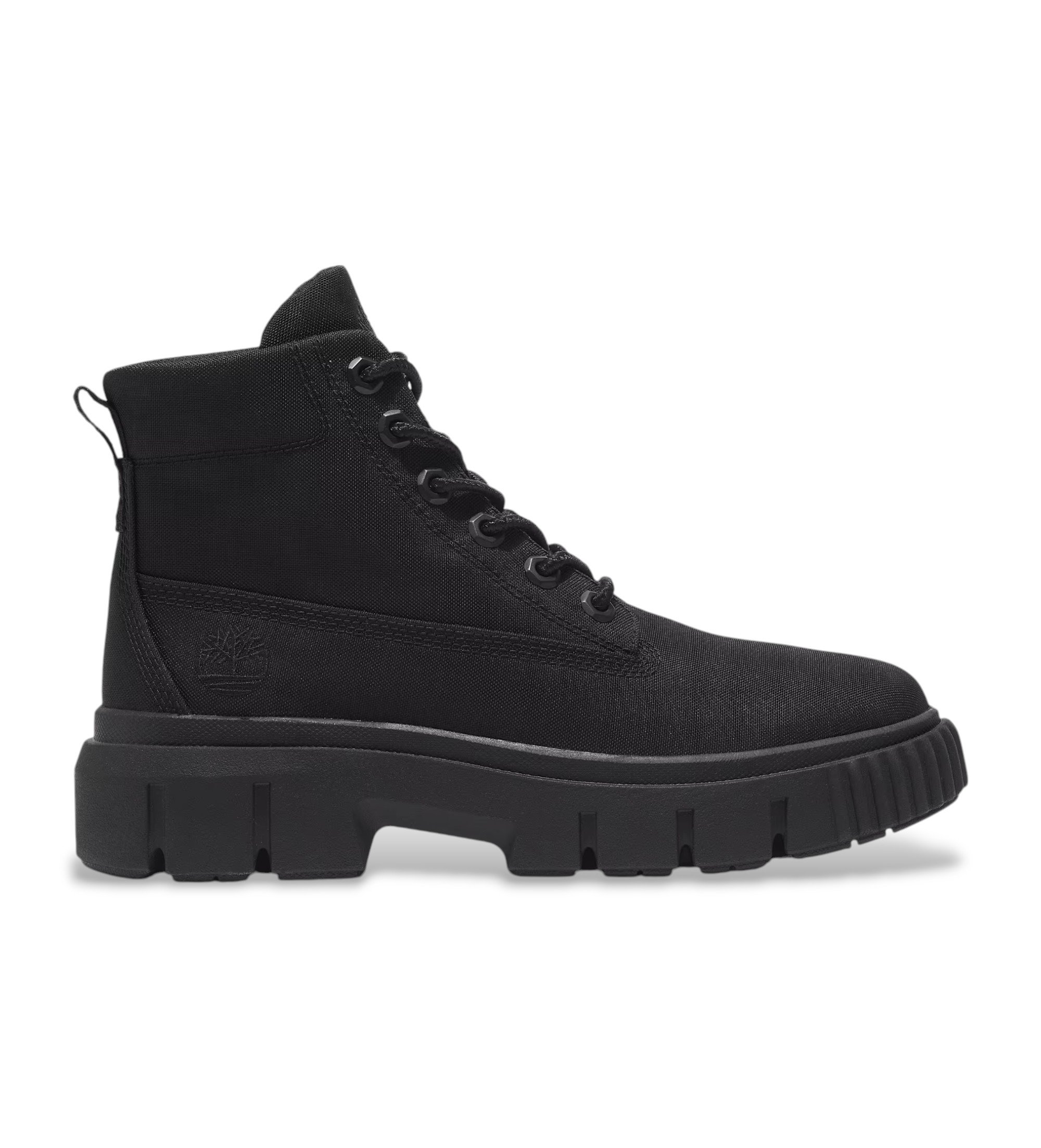 Timberland für Damen. TB0A42NW0151 Greyfield Schnürstiefel mit halbhohem Schaft schwarz (37 W), Wohnung, Schnürsenkel, Lässig