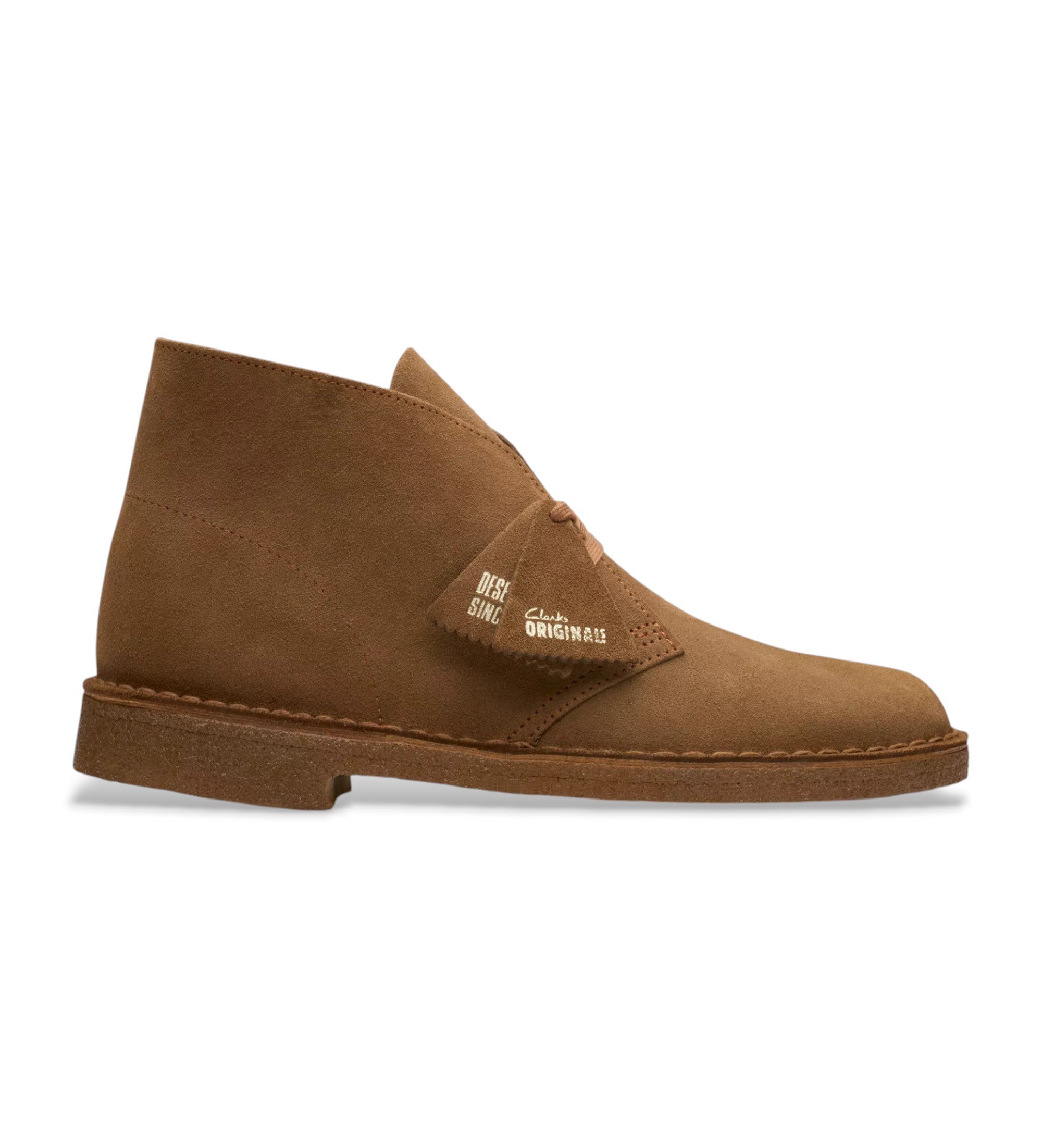 Clarks für Herren. 26155481 Braune Wüstenlederstiefel (45), Wohnung, Wildleder, Schnürsenkel, Lässig