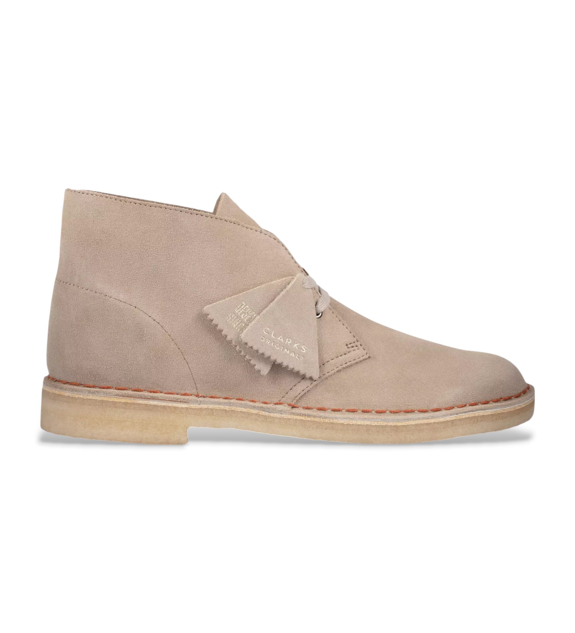 Clarks für Herren. 26155527 Beige Lederstiefeletten von Desert (46), Wohnung, Wildleder, Schnürsenkel, Lässig