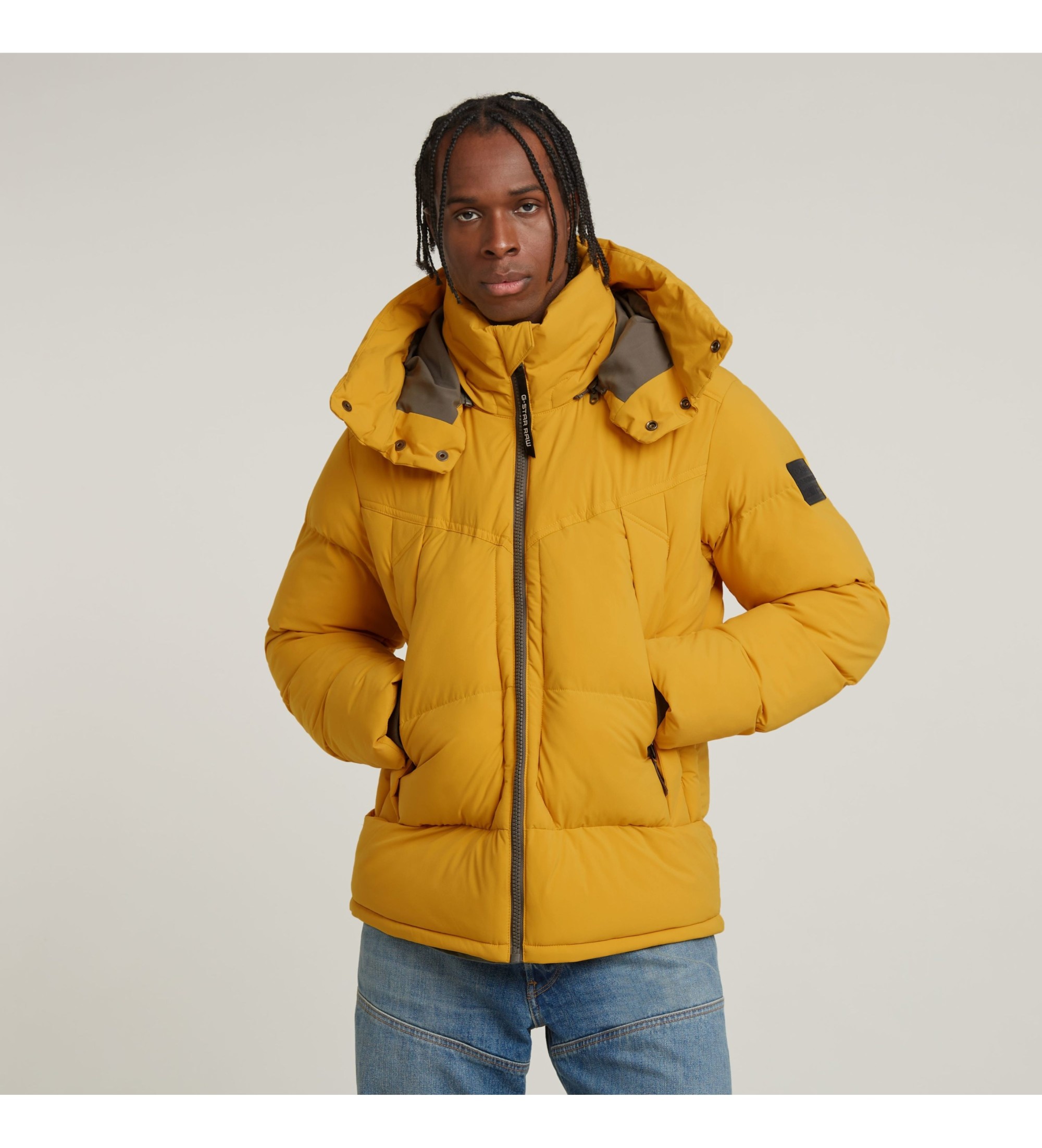 G-Star für Herren. D25345-D518-8171 Jacke G- Whistler Padded 2.0 gelb (XL), Lässig, Polyester