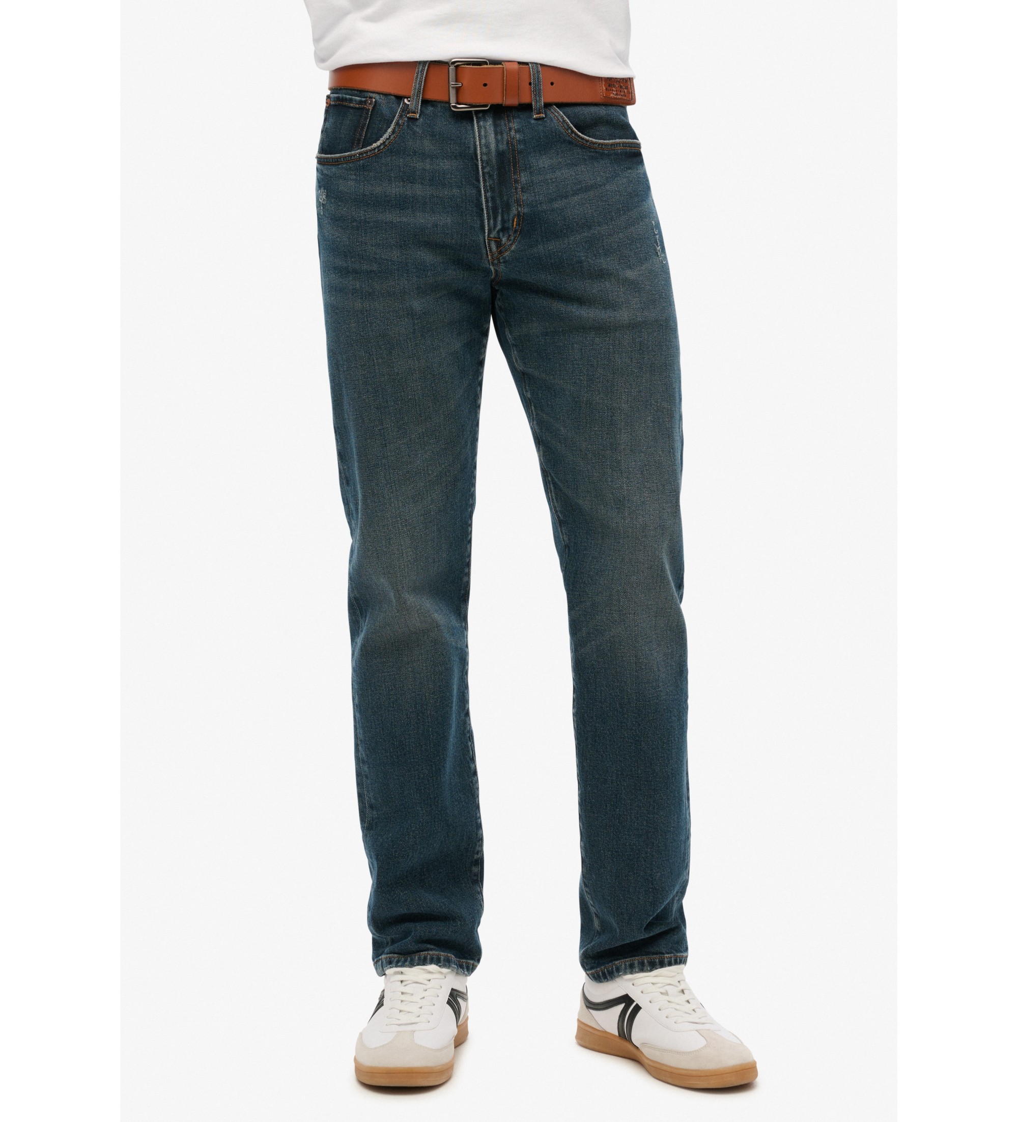Superdry für Herren. M7010887A Vintage Slim Straight Jeans blau (33/30), Lässig, Baumwolle, Denim