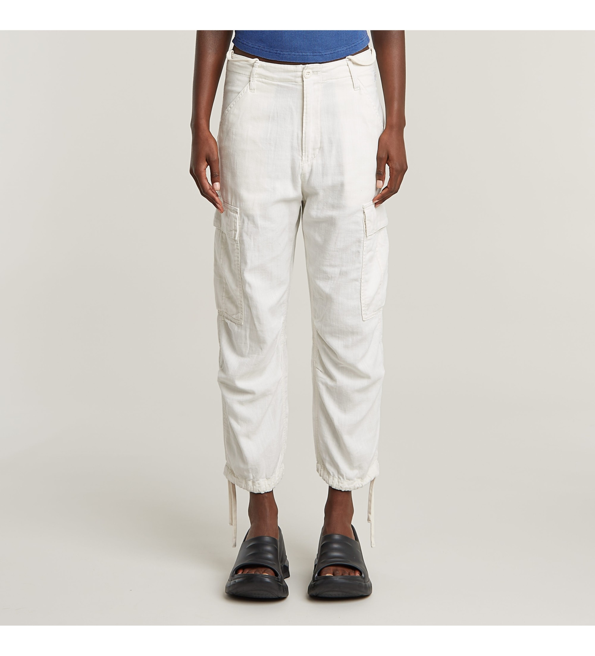 G-Star für Damen. D26144-D454-G377 Gekürzte Cargohose weiß (24), Lässig, Bio-Baumwolle, Nachhaltig