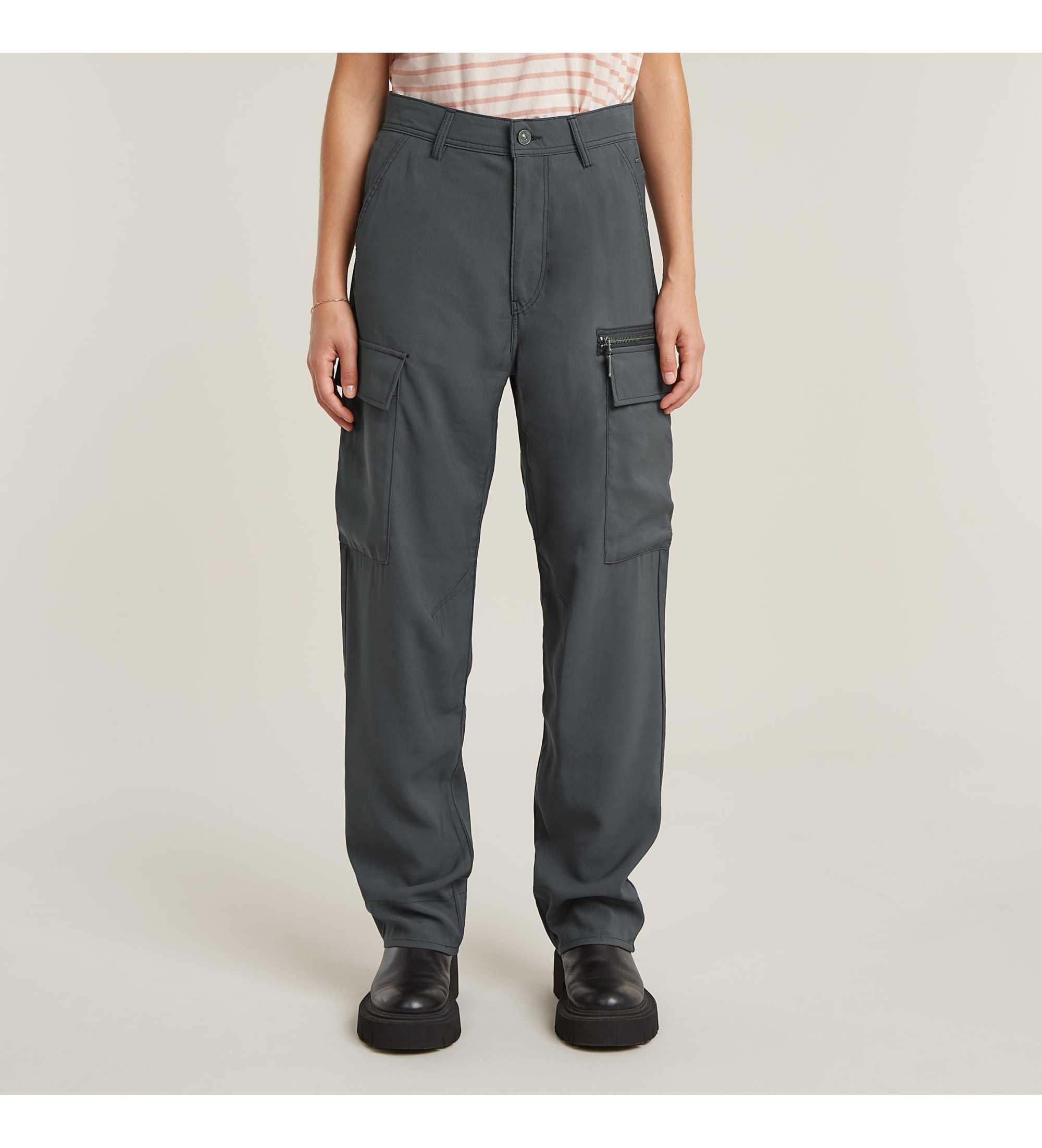 G-Star für Damen. D26153-D522-860 Soft Outdoors Hose grau (30/32), Lässig, Viskose