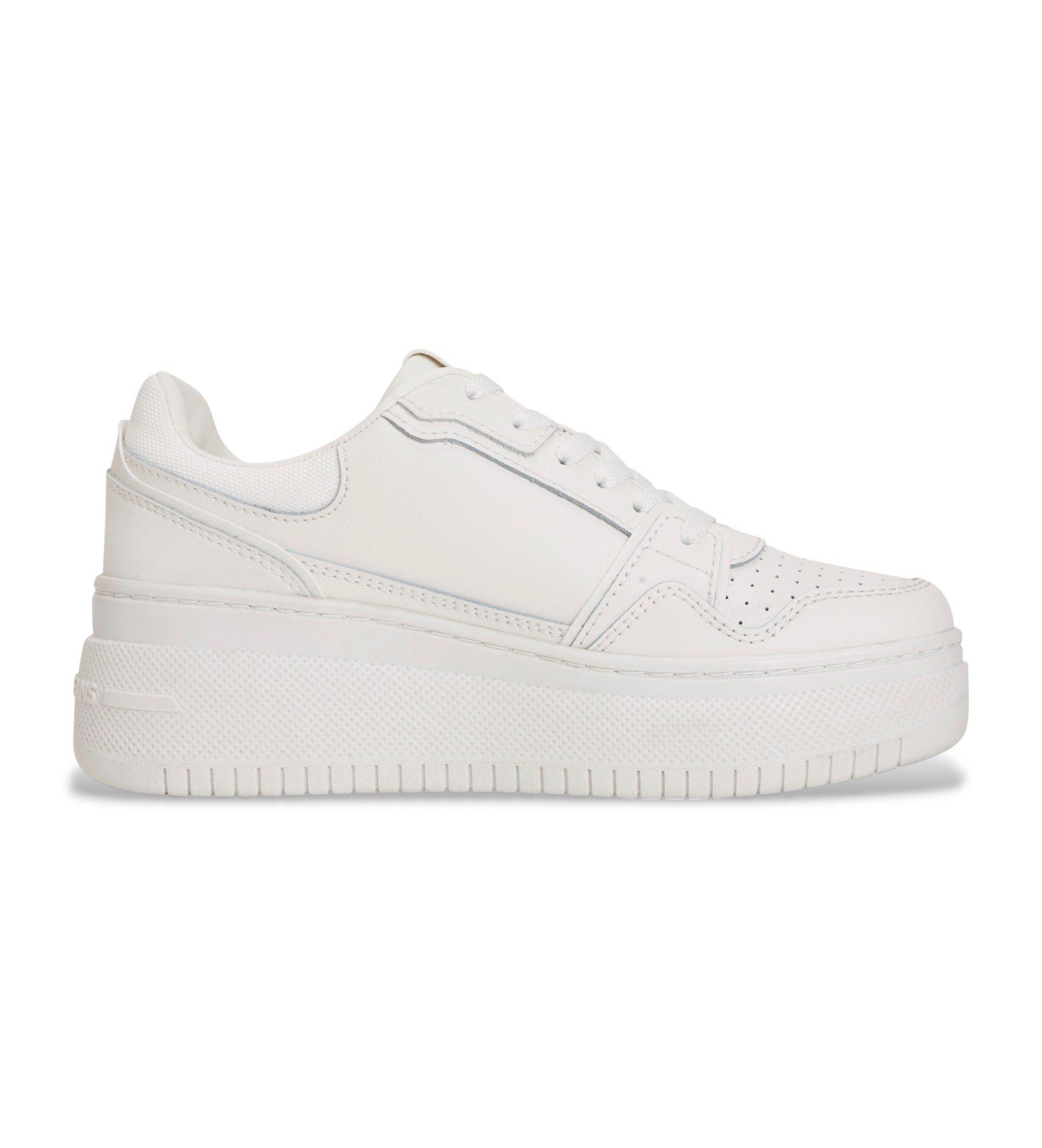 Tommy Jeans für Damen. EN0EN02860 Retro Basket Leder Turnschuhe weiß (40), 3 bis 5 cm, Schnürsenkel, Lässig