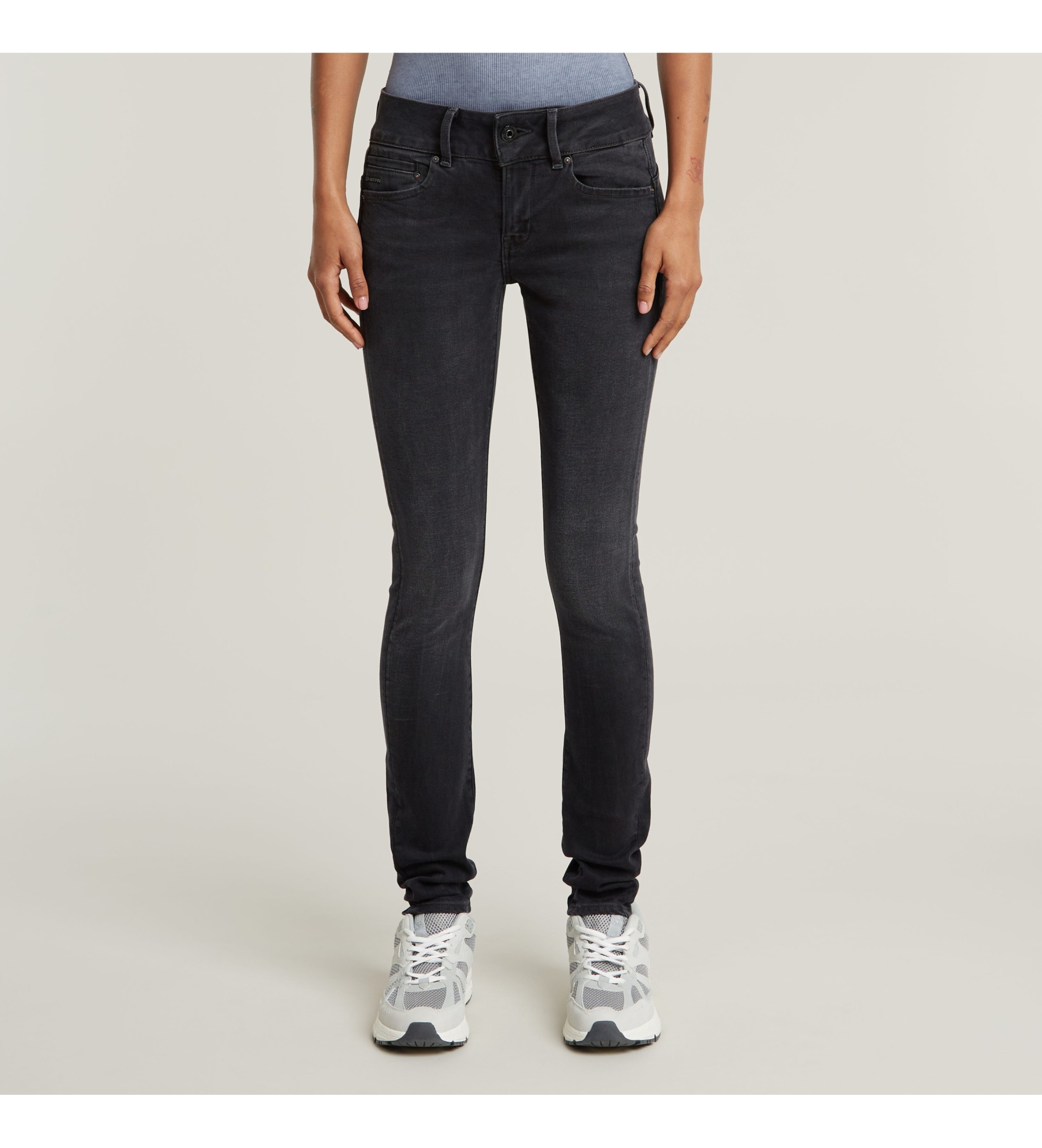 G-Star für Damen. 60883-C910-G108 Jeans Midge Cody Mid Skinny schwarz (29/32), Lässig, Baumwolle, Denim