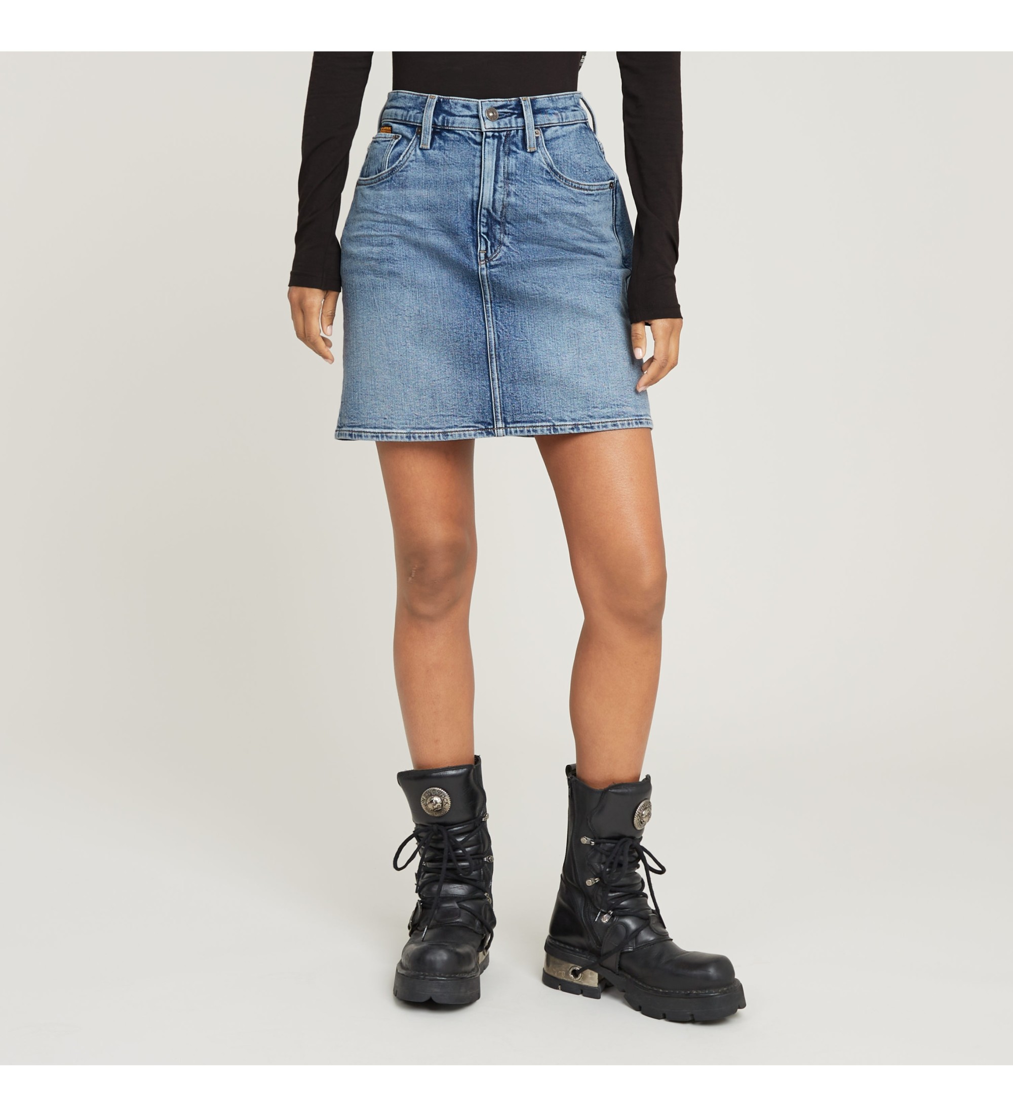 G-Star für Damen. D24387-D930-H078 Minirock Viktoria kurz blau (27), Lässig, Denim, Bio-Baumwolle, Nachhaltig