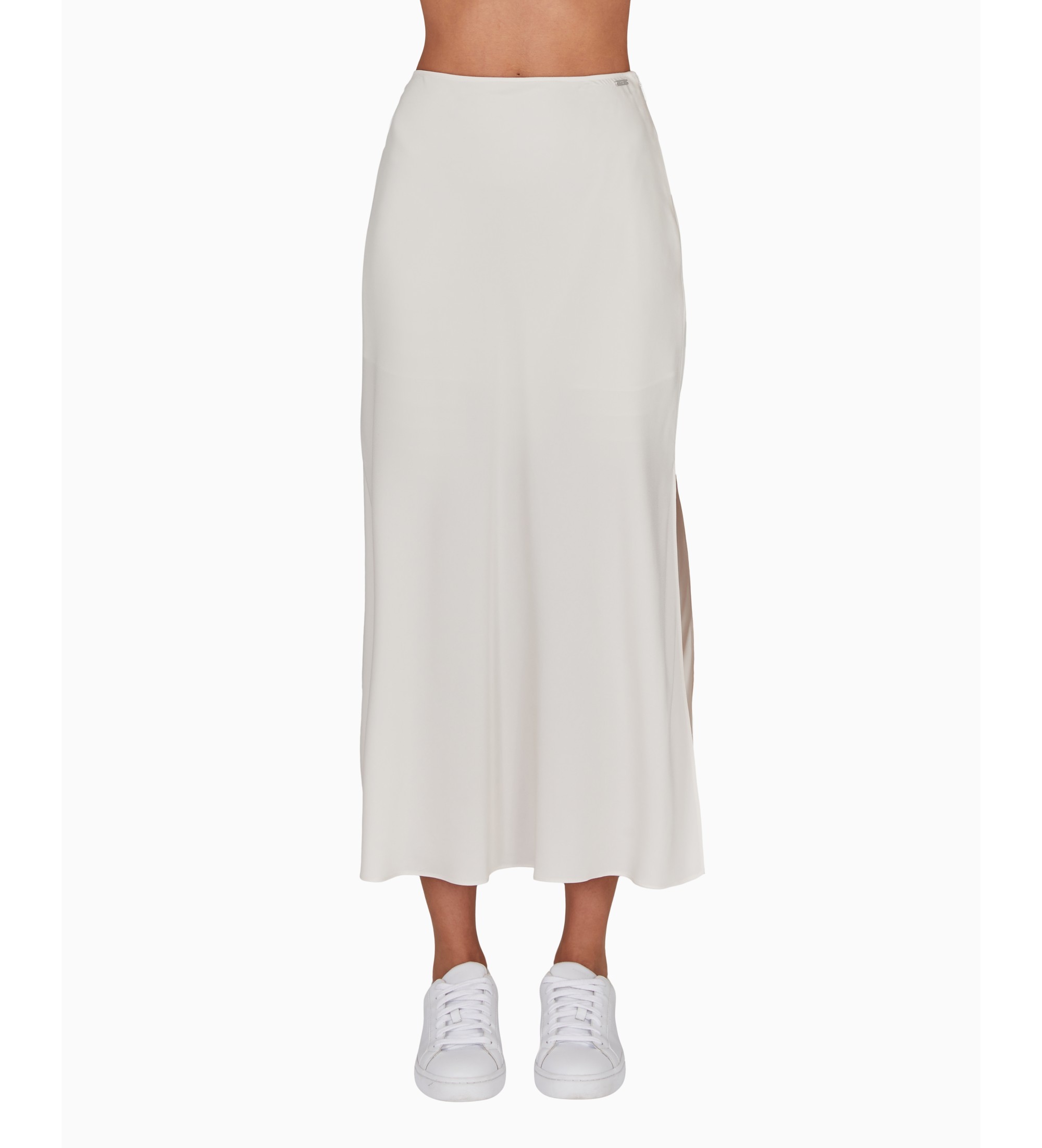 A|X Armani Exchange für Damen. XW001187AF12742U1003 Weißer Midirock (XS), Lässig, Viskose
