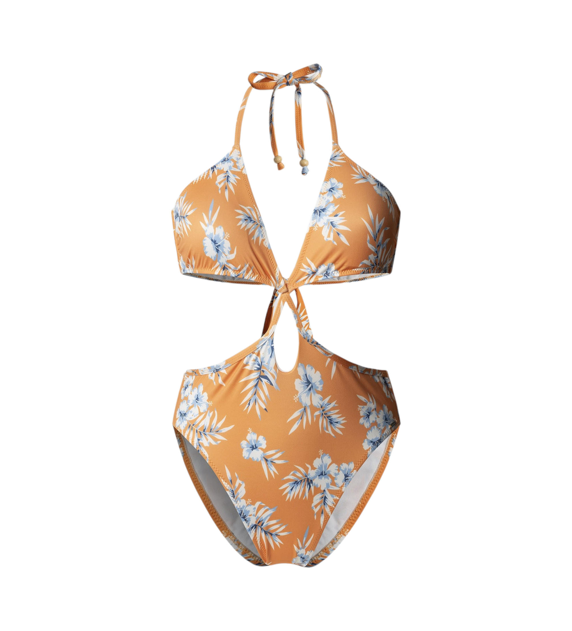 Pepe Jeans für Damen. PLB10561 Badeanzug aus Stretch und leichtem Stoff Hibscus gelb (XS), Strandbekleidung, Polyester