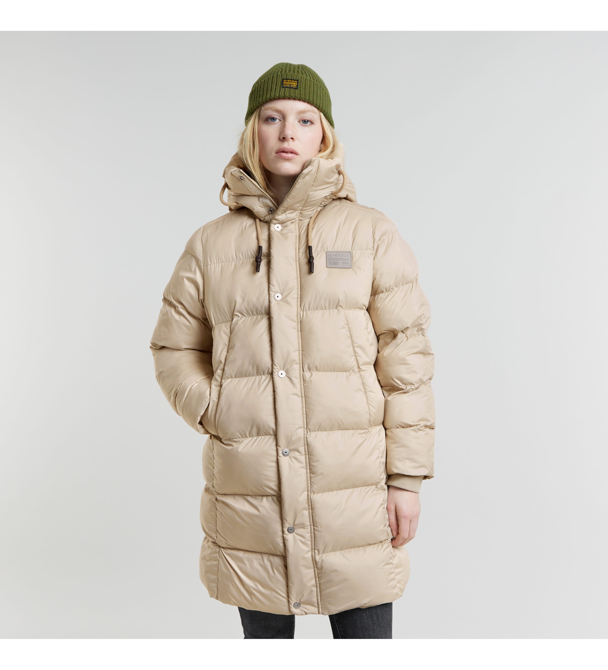 G-Star für Damen. D25188-B958-B736 Whistler Puffer Parka beige (S), Lässig, Recyceltes Polyester, Nachhaltig