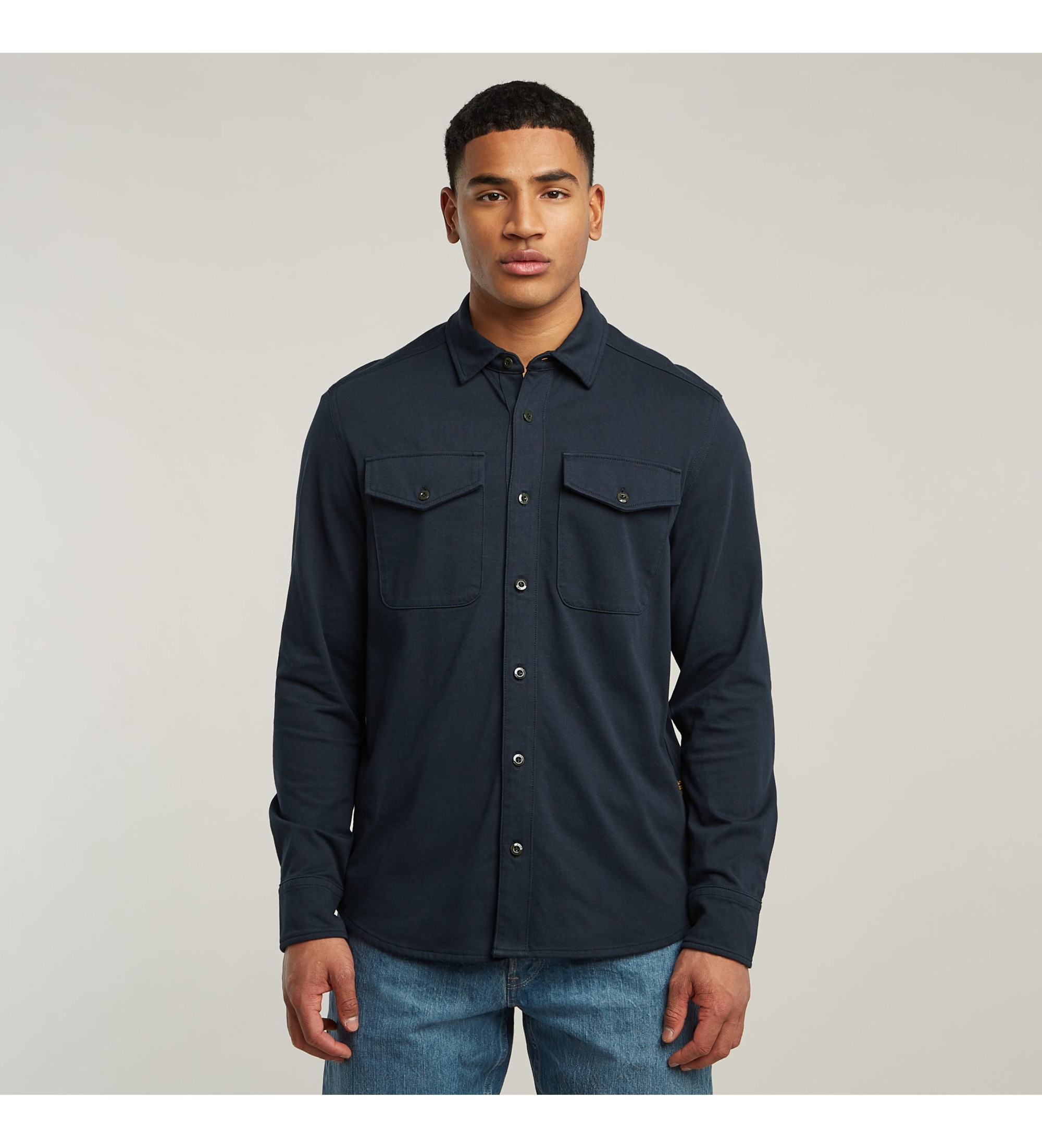 G-Star für Herren. D26765-C784-C742 Hemd Jersey Marine Taschen navy (S), Lässig, Baumwolle, Langarm