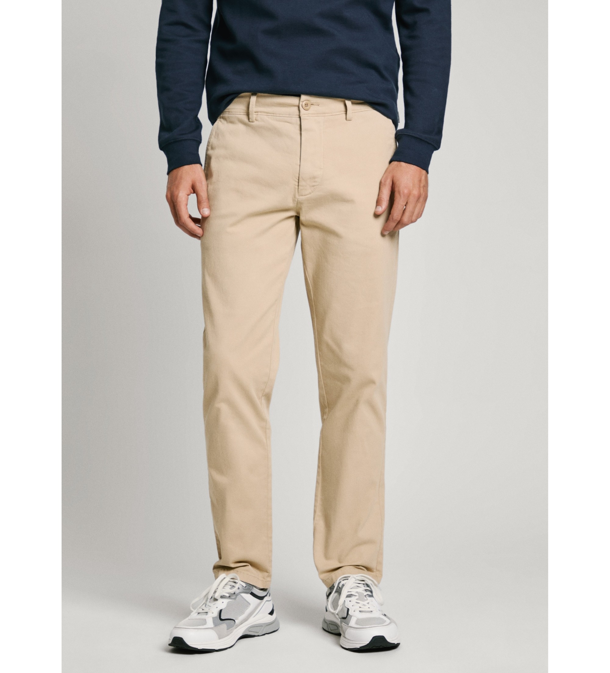 Pepe Jeans für Herren. PM211655 Beige Chino-Hose aus Slim Twill (28), Lässig, Baumwolle