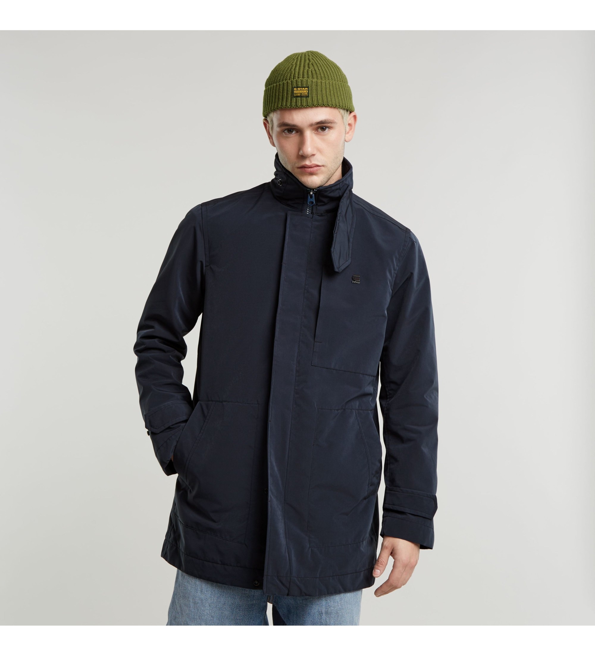 G-Star für Herren. D25378-C408-G867 Garber Trenchcoat in Marineblau (L), Lässig, Recyceltes Polyester, Nachhaltig