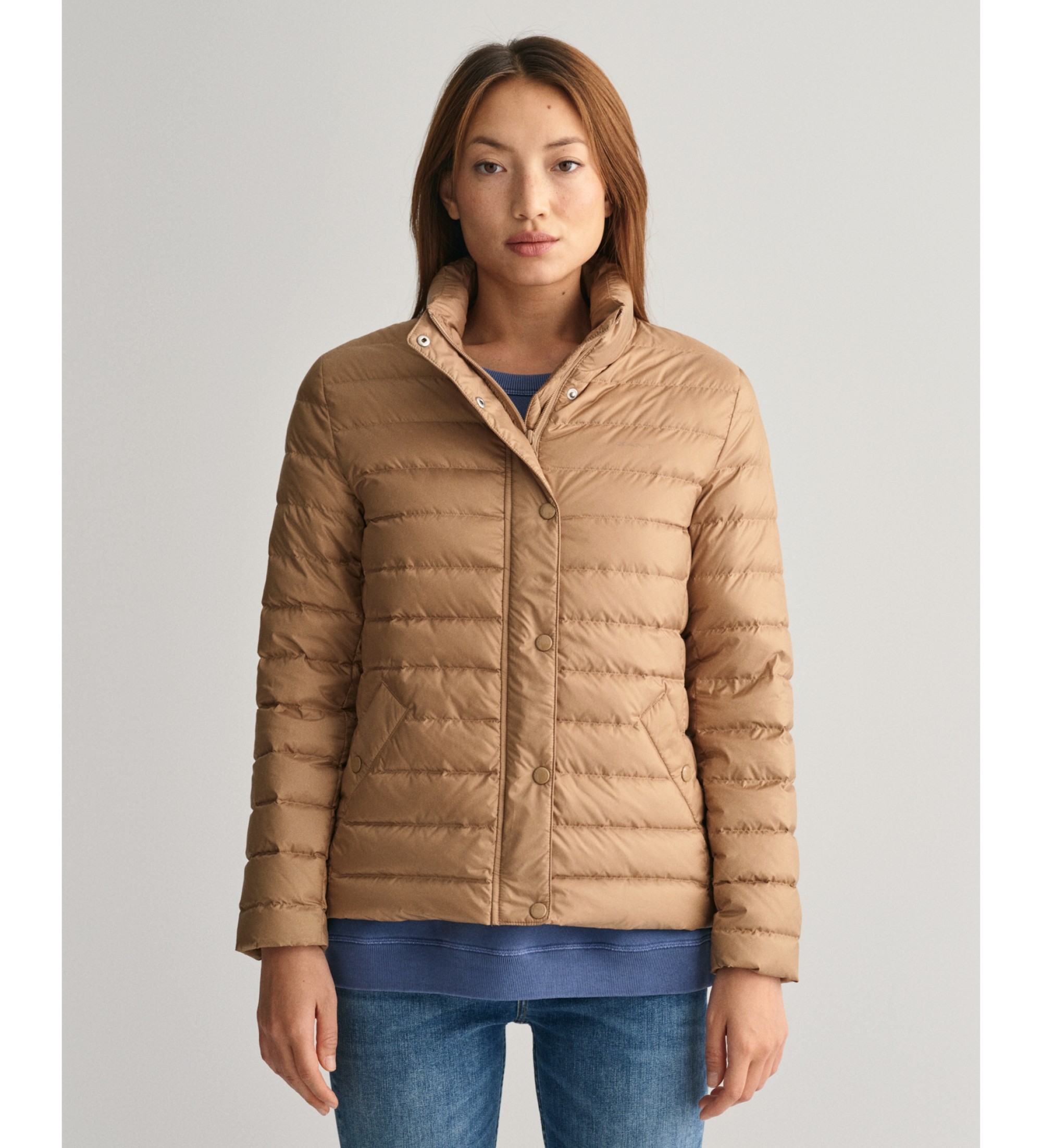 Gant für Damen. 4700281 Leichte Daunenjacke braun (XXL), Lässig, Recyceltes Polyester, Nachhaltig