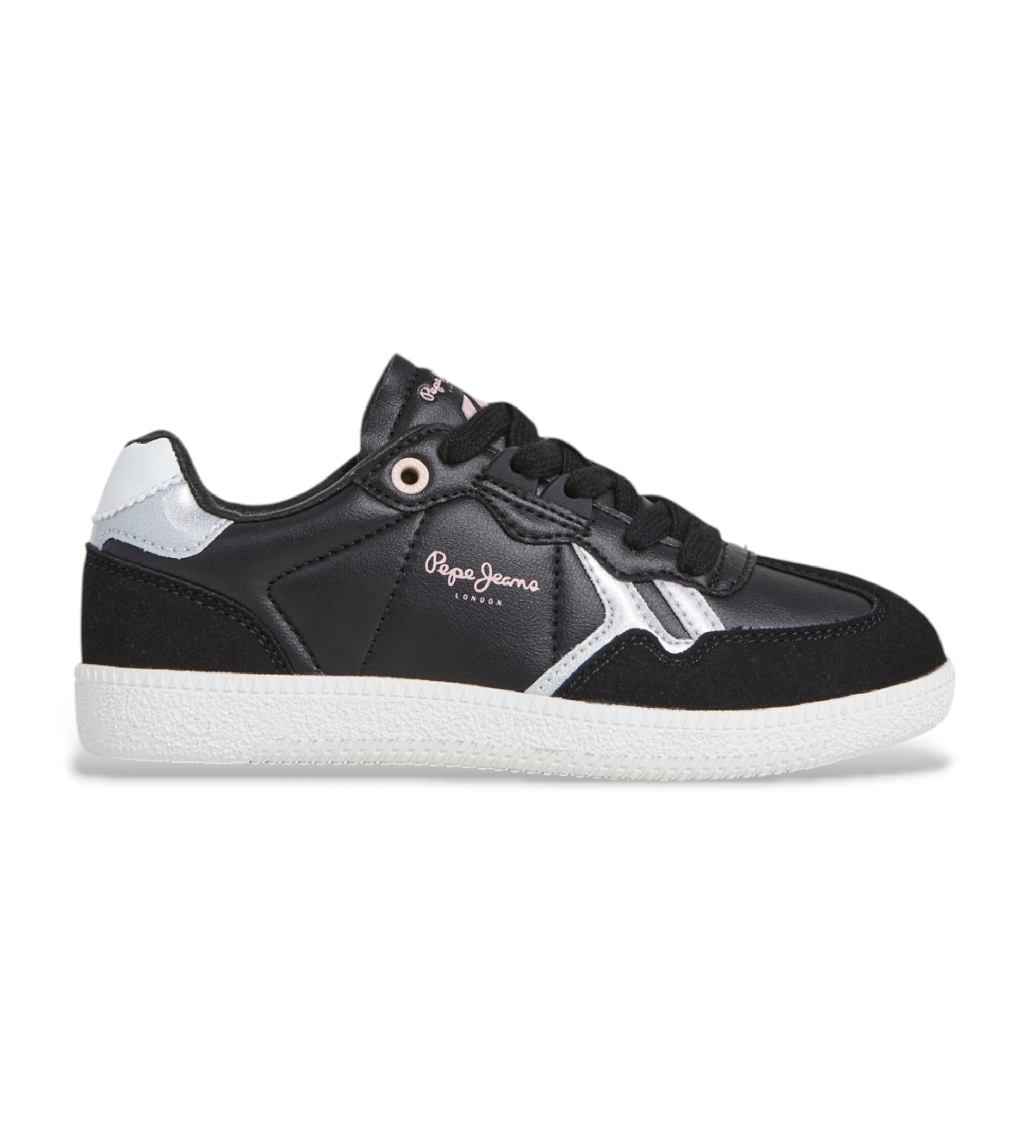 Pepe Jeans für Mädchen. PGS000002 Turnschuhe Ball Night schwarz (37), Wohnung, Schnürsenkel, Lässig, Kinderbekleidung
