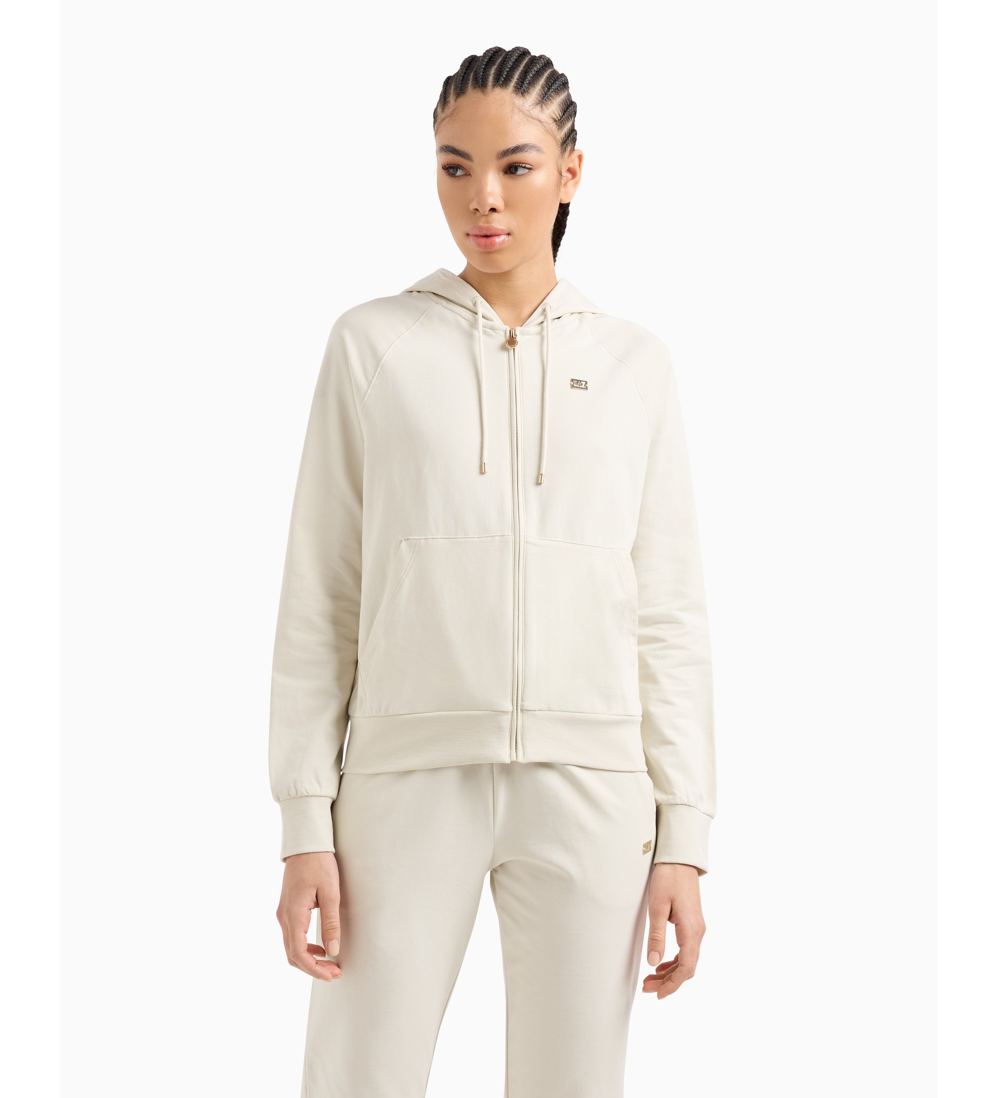 EA7 für Damen. 7W000078_AF13135 Core Lady beige Sweatshirt (S), Lässig, Sportlich, Baumwolle, Multisport