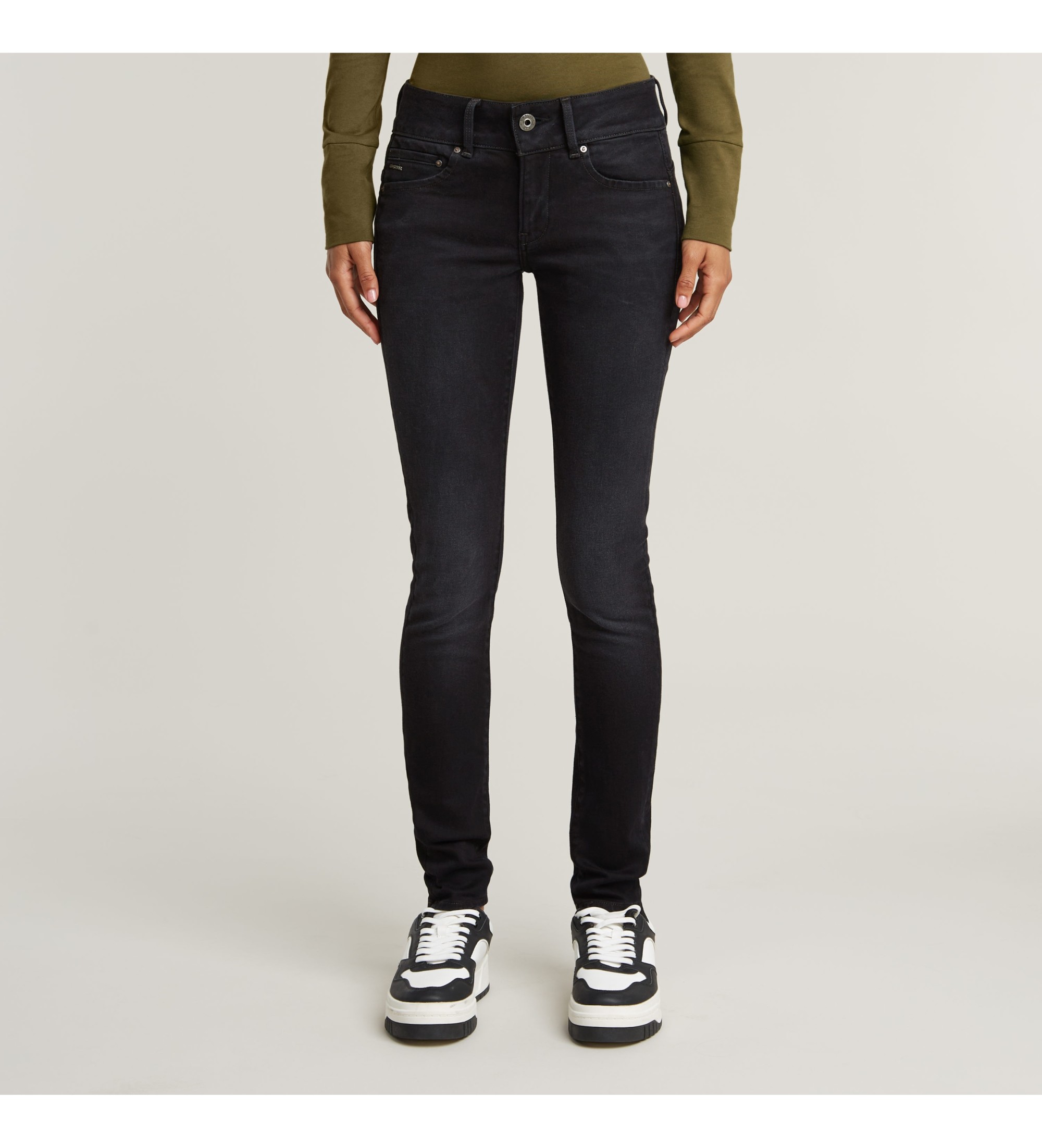 G-Star für Damen. 60883-C910-A799 Jeans Midge Cody Mid Skinny dunkelgrau (27/32), Lässig, Baumwolle, Denim