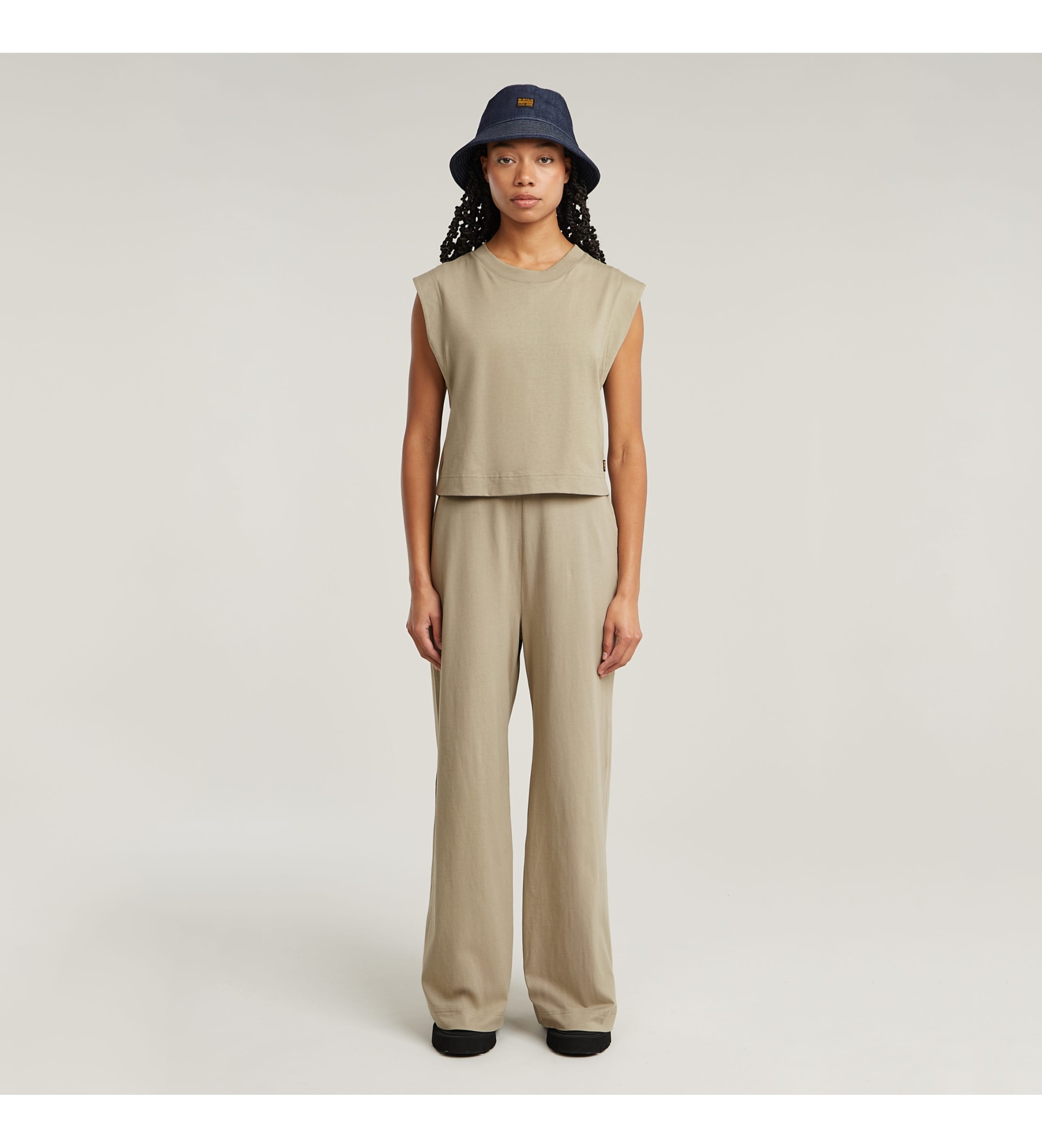 G-Star für Damen. D26101-B771-C626 Weites Bein Doppelschichtiger Jumpsuit beige (XS), Lässig, Kurzarm, Bio-Baumwolle, Nachhaltig