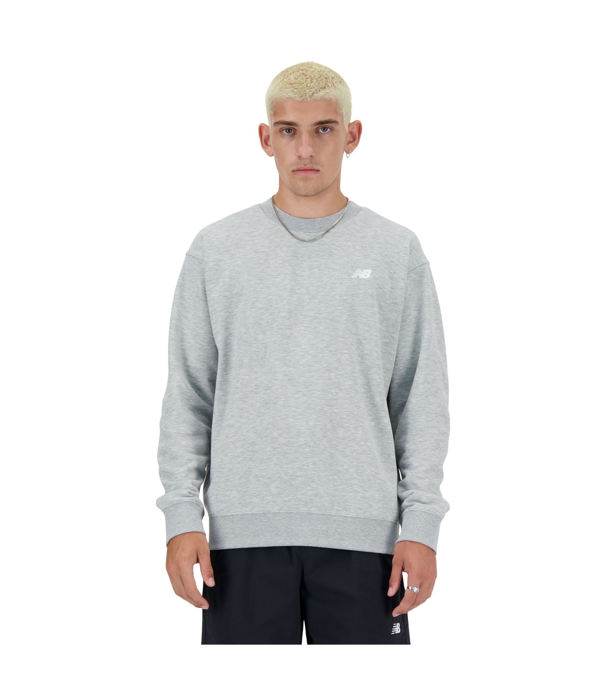 New Balance für Herren. MT41507 Sport Essentials Sweatshirt grau (XL), Lässig, Sportlich, Baumwolle, Recyceltes Polyester, Nachhaltig