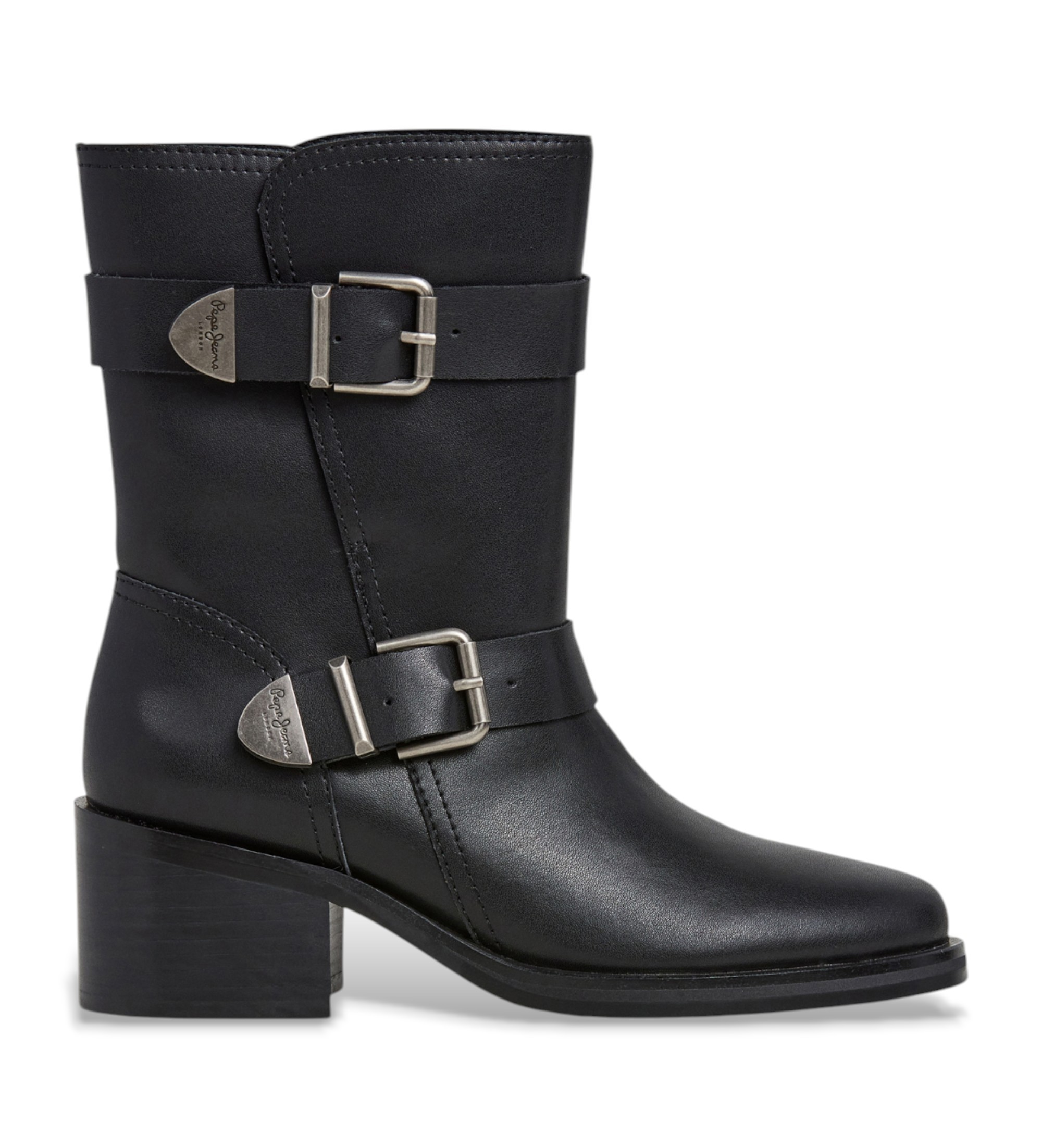 Pepe Jeans für Damen. PLS500021 Sandy West Lederstiefel schwarz (40), 3 bis 5 cm, Keine, Lässig