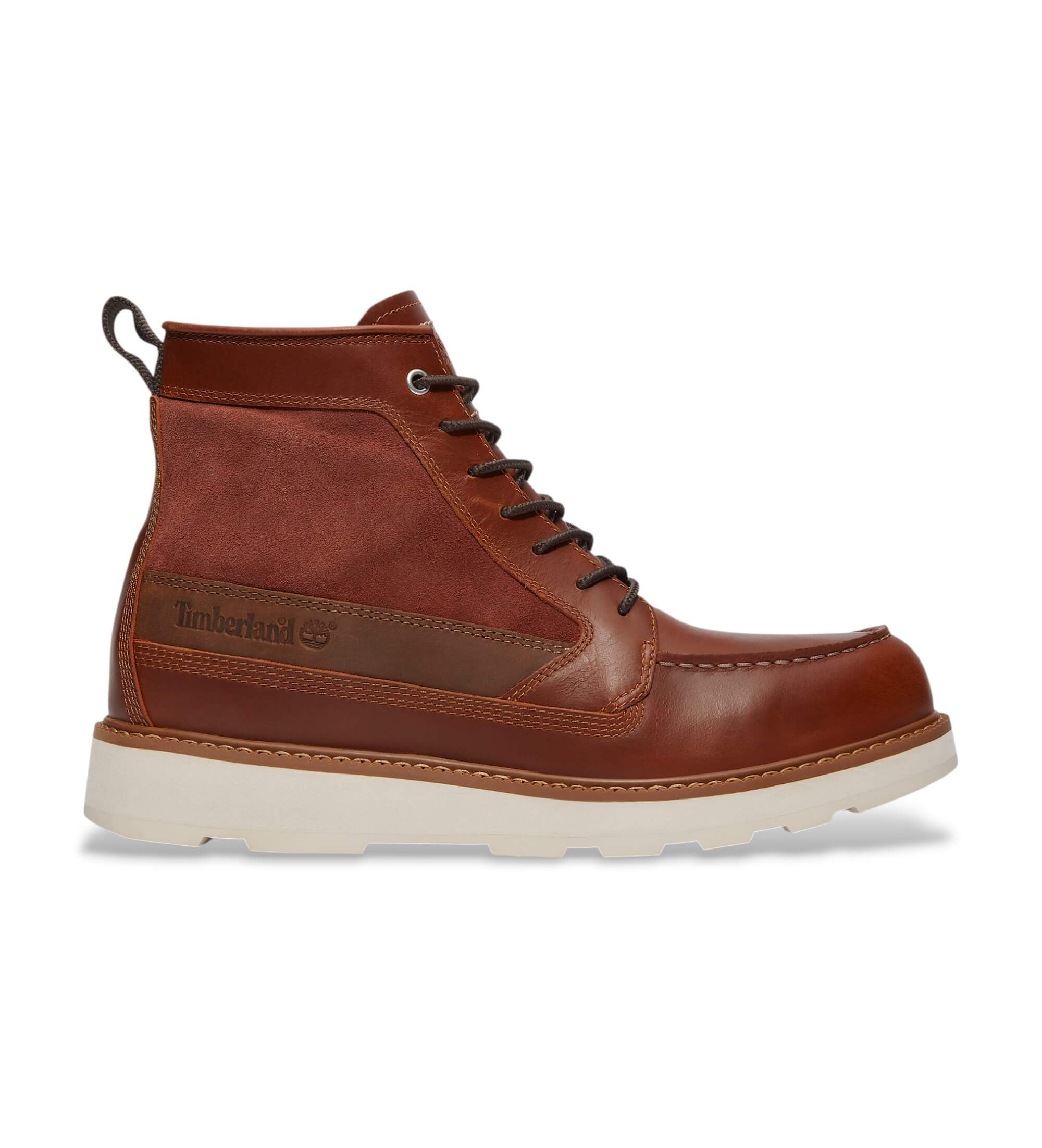 Timberland für Herren. TB0A6CE2EM61 Britton Mills wasserdichte Stiefel braun (50), Leder, Wohnung, Schnürsenkel, Lässig, Draußen