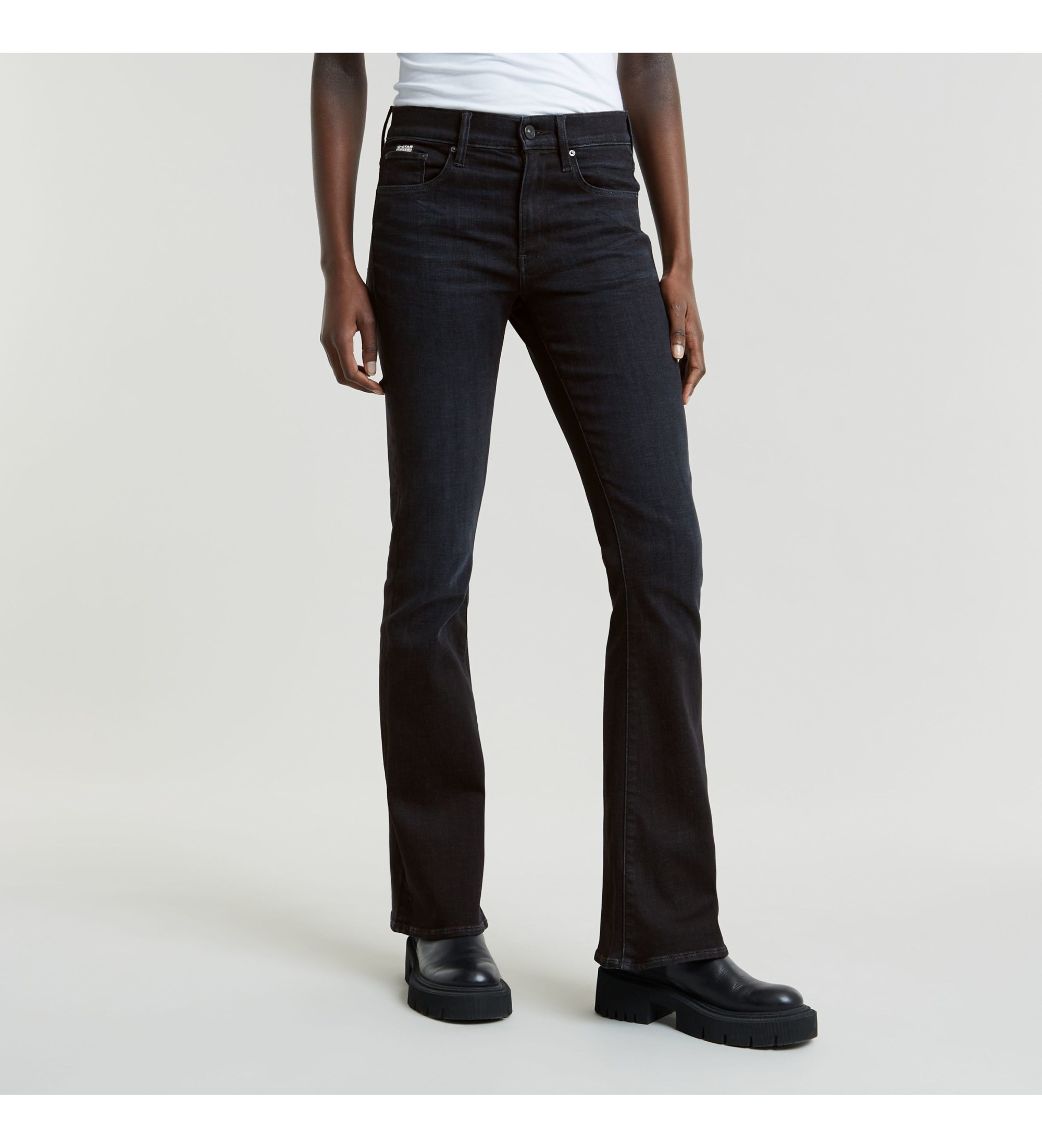 G-Star für Damen. D21290-A634-G730 Jeans 3301 Flare schwarz (28/30), Lässig, Denim, Nachhaltig, Recycelte Baumwolle