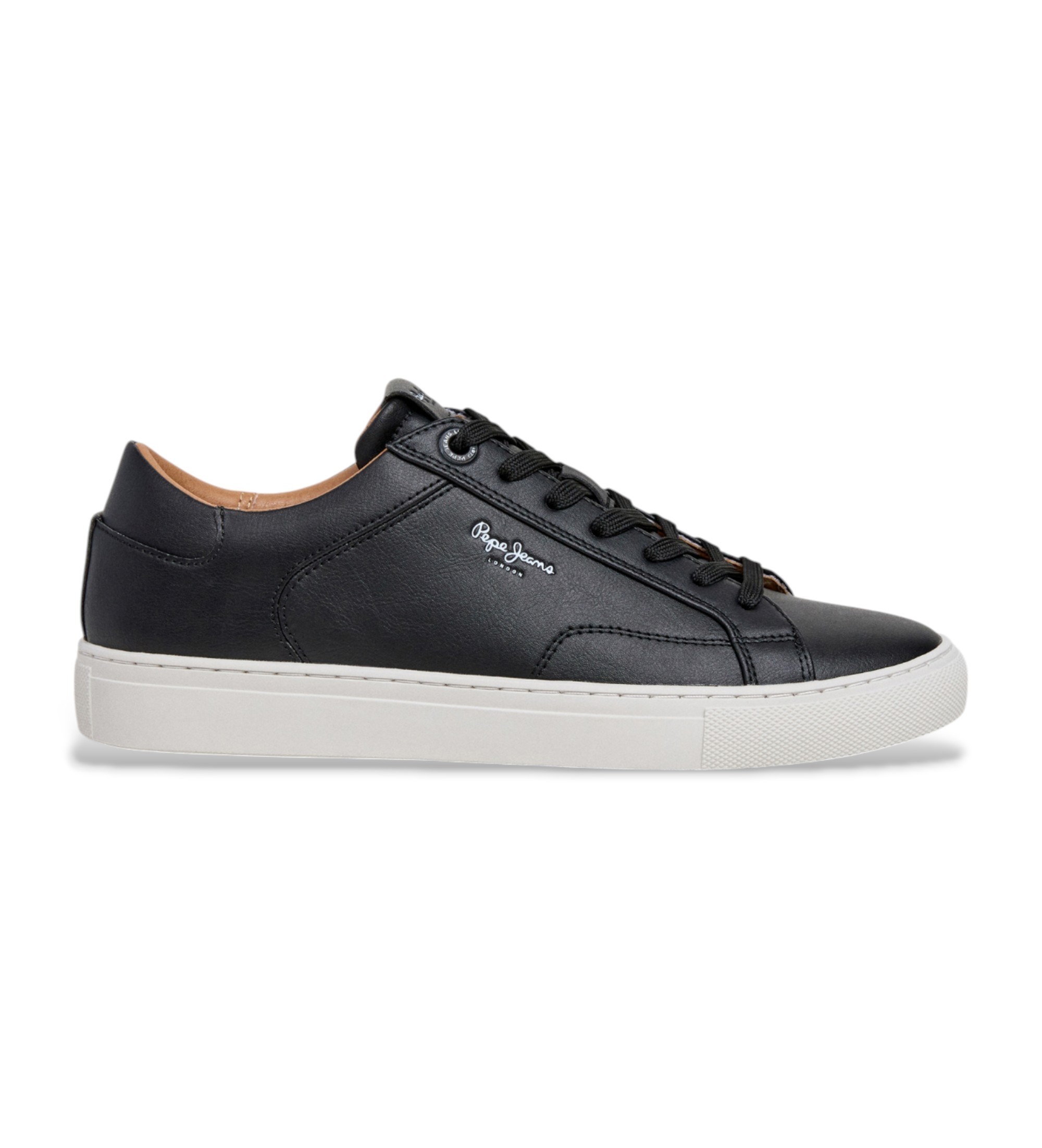 Pepe Jeans für Herren. PMS00048 Turnschuhe Joe Basic schwarz (44), Stoff, Wohnung, Schnürsenkel, Lässig