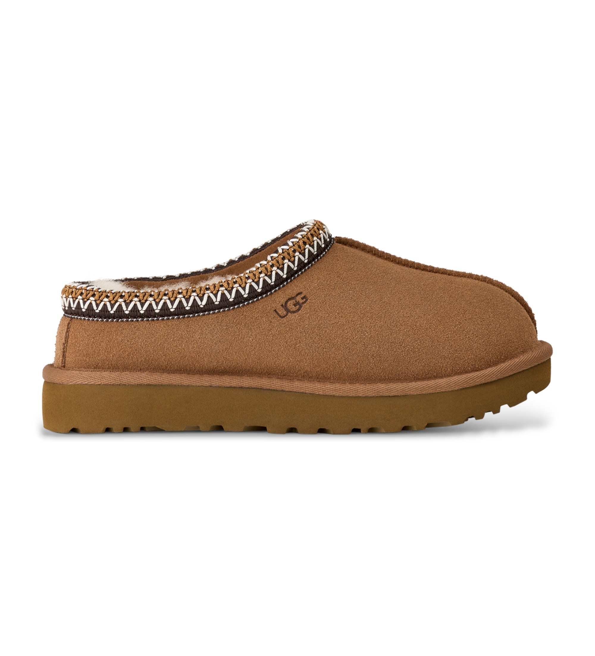 UGG für Damen. 1174470 Tasman II Clogs aus braunem Leder (38), Wohnung, Keine, Lässig